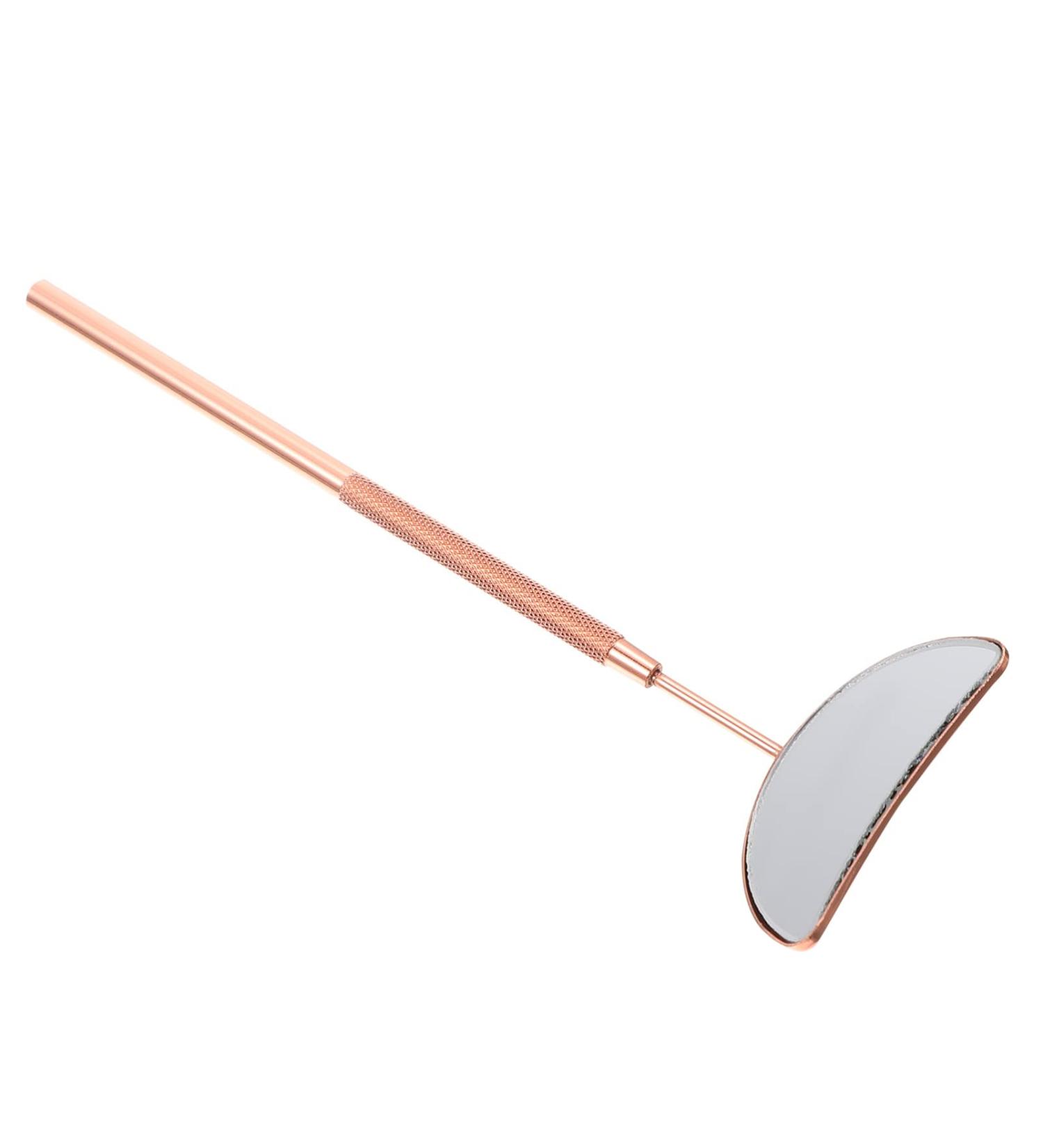 COHEALI Eyelash Mirror - Large Half Moon Vanity Makeup Mirror for Eyelash Extensions & Beauty Tools | Golden Finish - Buy Online on GoSupps.com