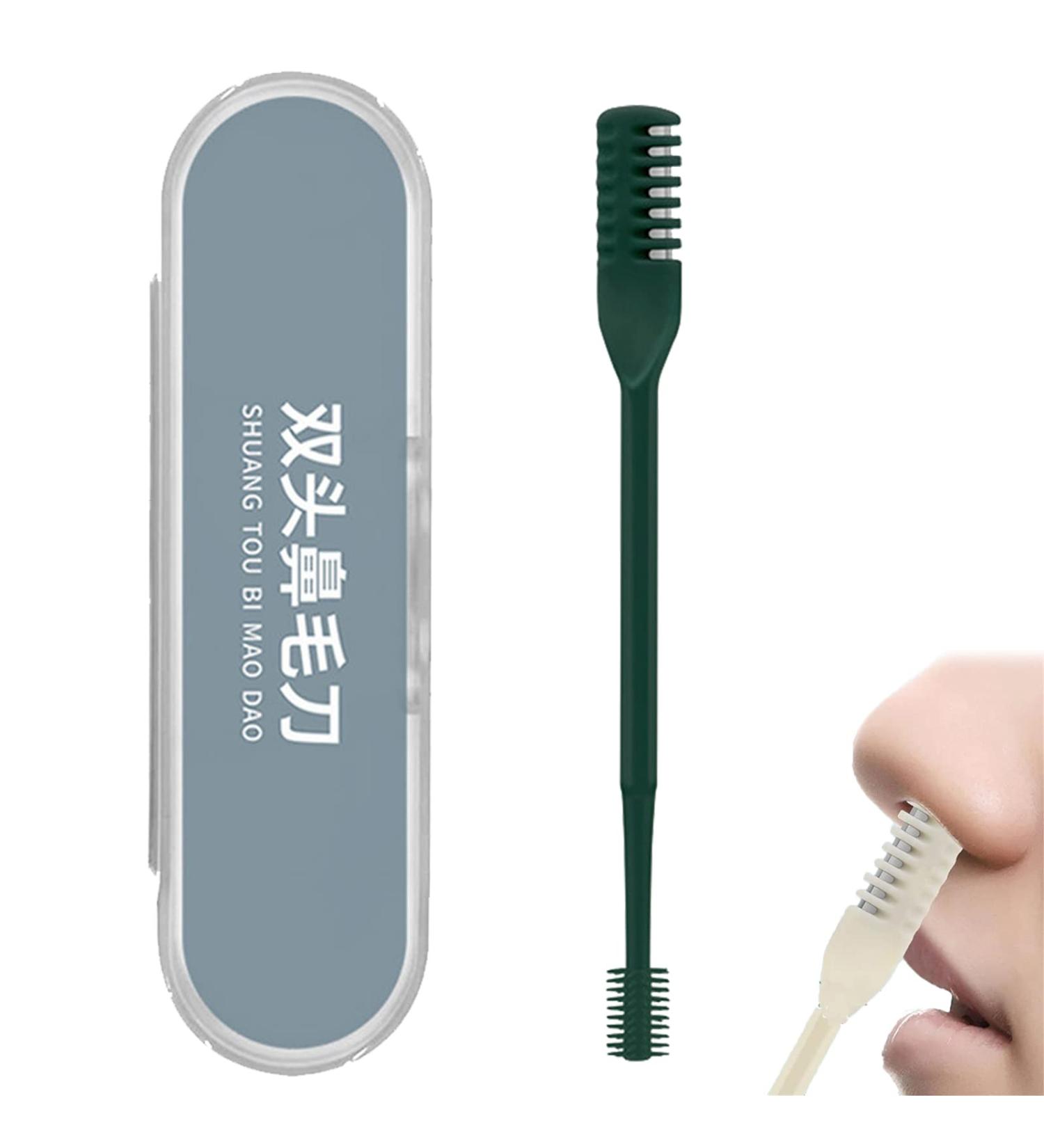 COTTNY 2-in-1 Double Sided Nose Hair Knife for Men and Women - Enhanced Trimming Tool with 360 Rotating Head - Nose Hair Trimmer Clipper (E) - Buy Online on GoSupps.com