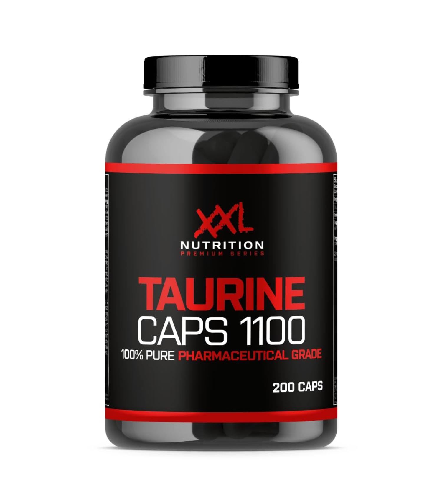 XXL Nutrition XXL Nutrition - Taurine Caps - Taurine Capsules Gym Booster High Dosed - 200 Capsules