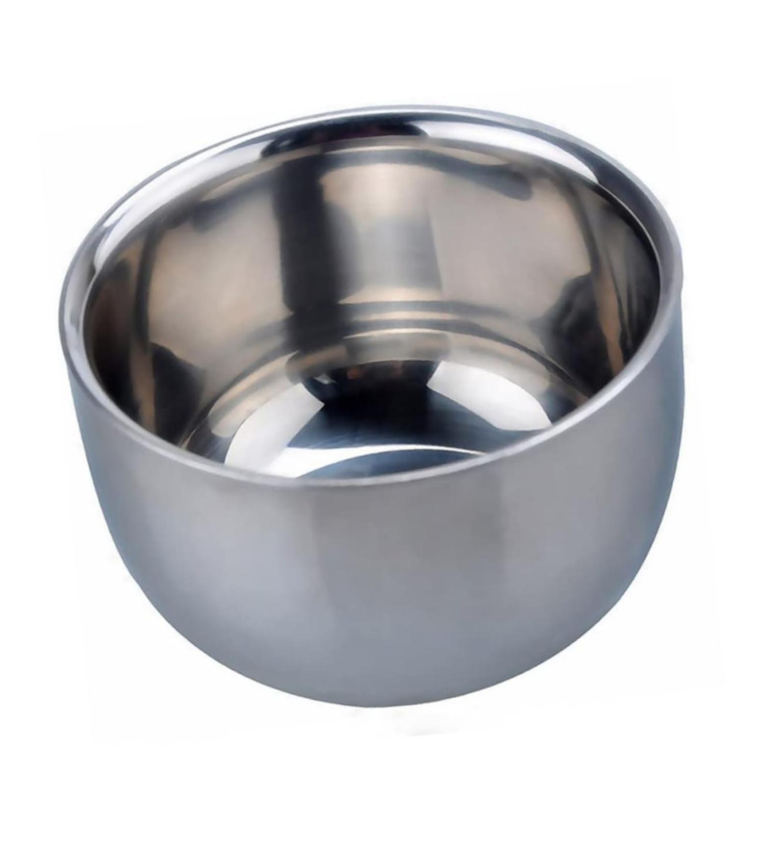 Minkissy Men's Shaving Cream Bowl - Stainless Steel Shaving Bowl with Cover | Premium Shaving Accessories for Men - Buy Online on GoSupps.com