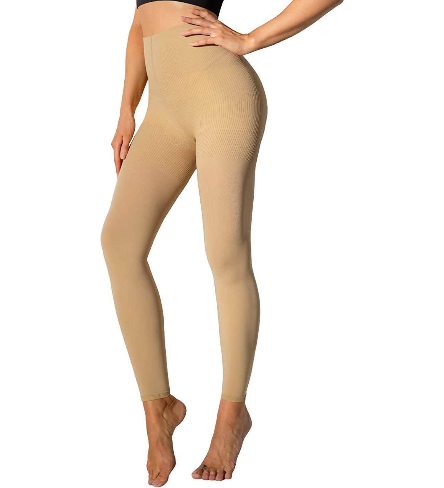 Women's Medical Grade Compression Pantyhose 8-15mmHg - Beige, Footless, Medium-Large - Buy Online on GoSupps.com