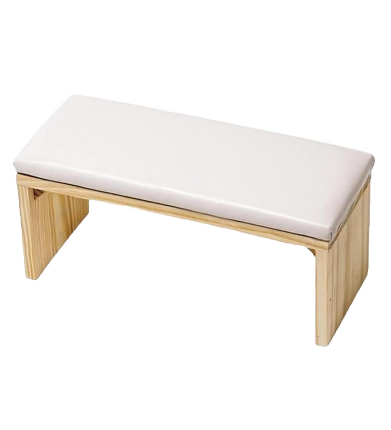 Bohue Nail Arm Rest Wooden Manicure Hand Pillow Comfortable Nail Hand Cushion Nail Tools Professional Hand Pad for Nail Salon (White) - Buy Online on GoSupps.com