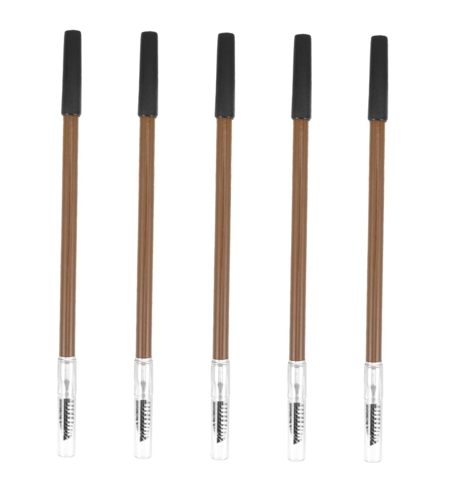 Healeved 5pcs Pencil Brow Pen Wood Brow Pencil Women Makeup Brow Pencil Eye Brow Pencil Wooden 1 count (Pack of 1) Coffeex5pcs - Buy Online on GoSupps.com