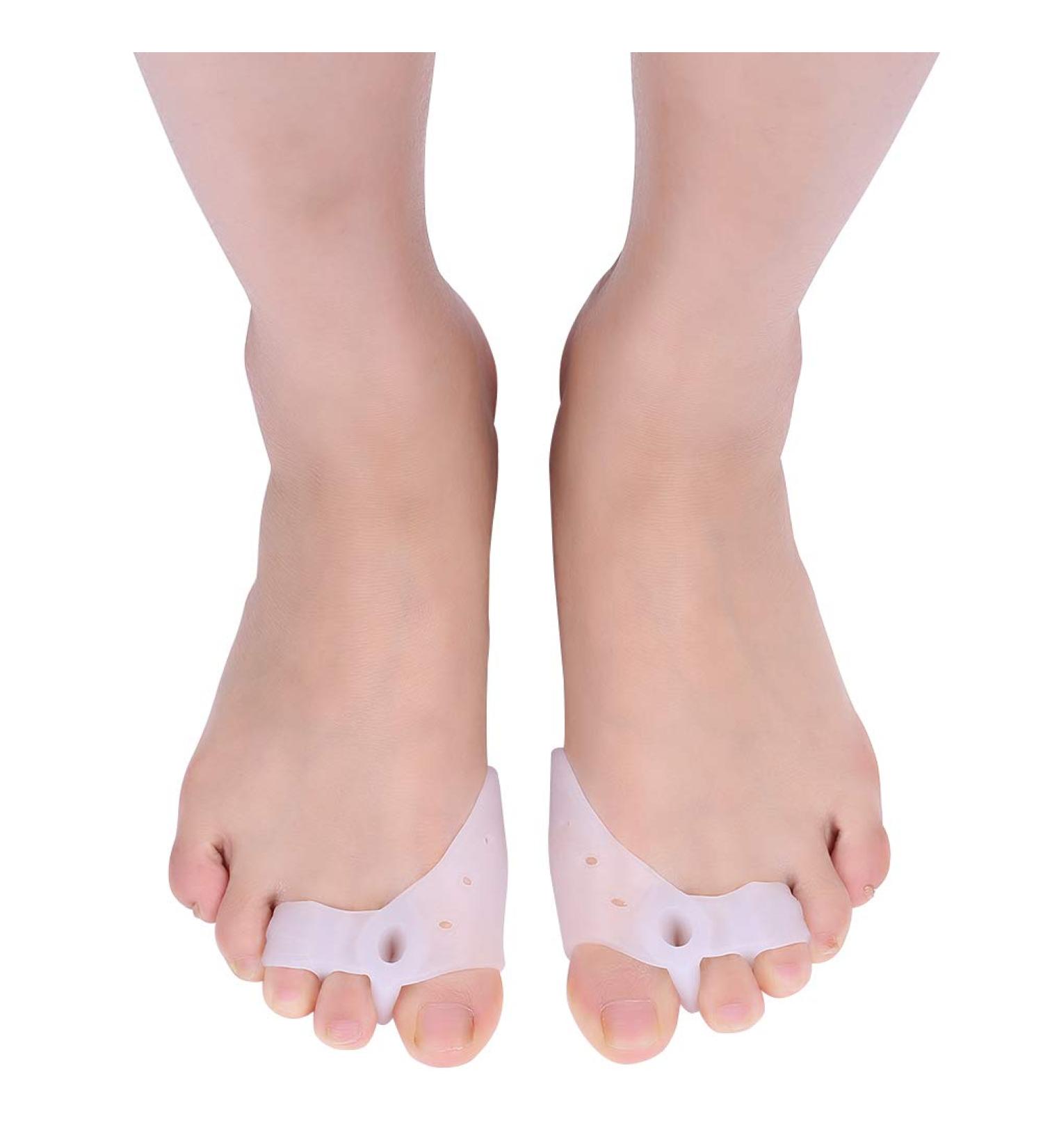 Toe Separator Gel Set for Hallux Valgus & Hammer Toe Correction - 2 Pairs | Foot Care Solution - Buy Online on GoSupps.com