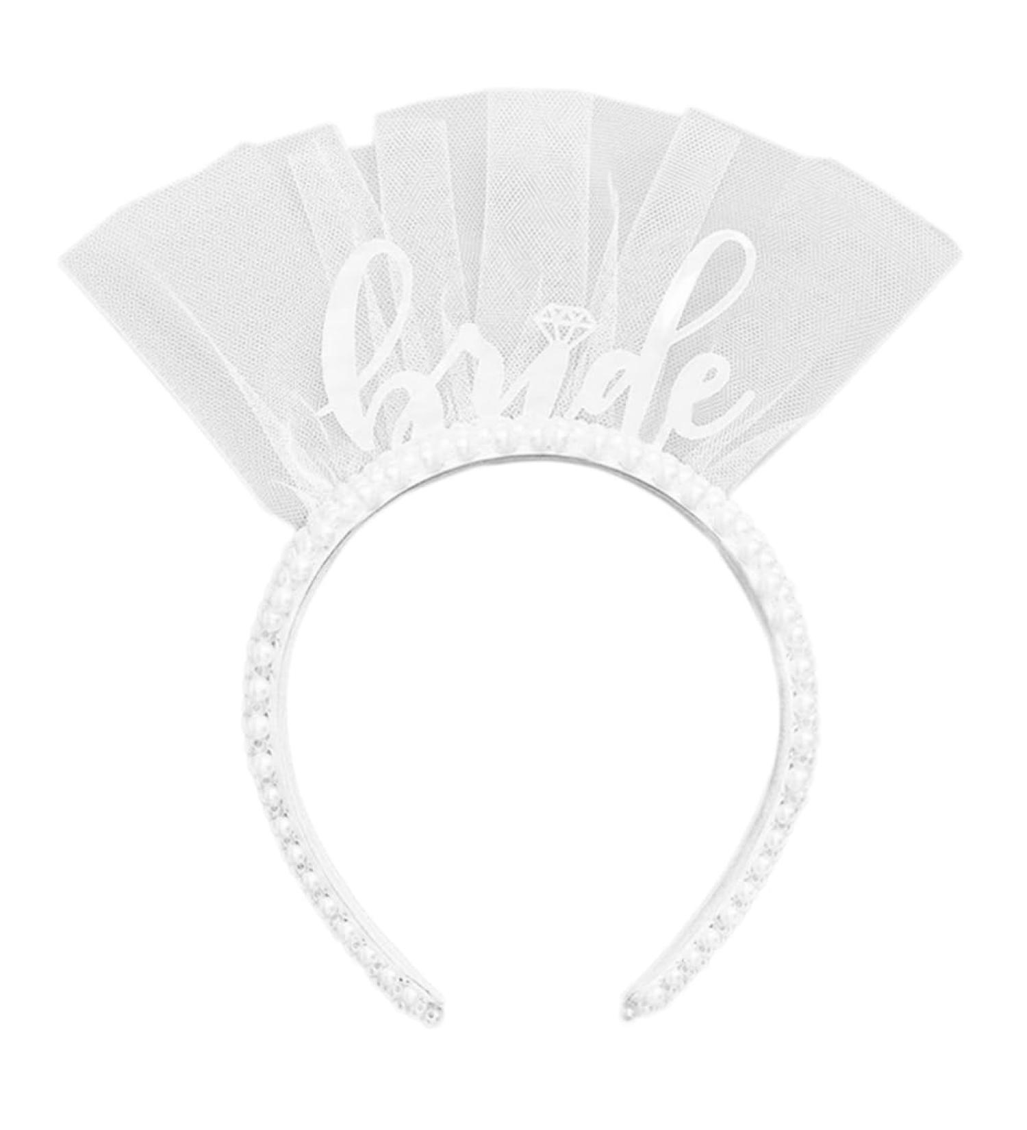 JSGHGDF BrideTo Be Headband Bachelorette Party Bachelorette Headband Bridee Headband Pearls Headband For Women Wedding Headband White - Buy Online on GoSupps.com