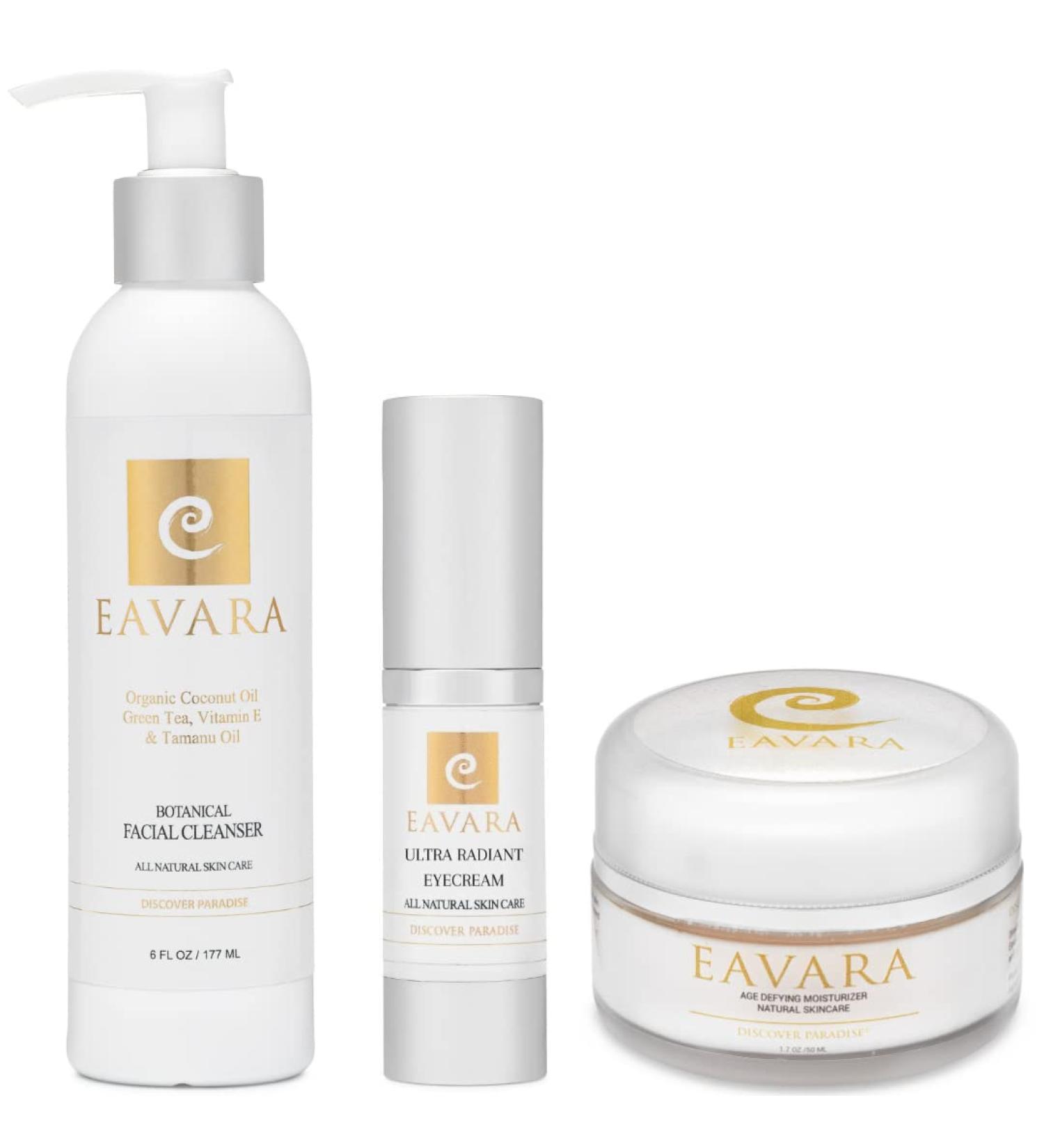 Organic Anti Aging Daily Moisturizer Cream Natural Facial Cleanser and Anti Aging Eye Cream - Buy Online on GoSupps.com