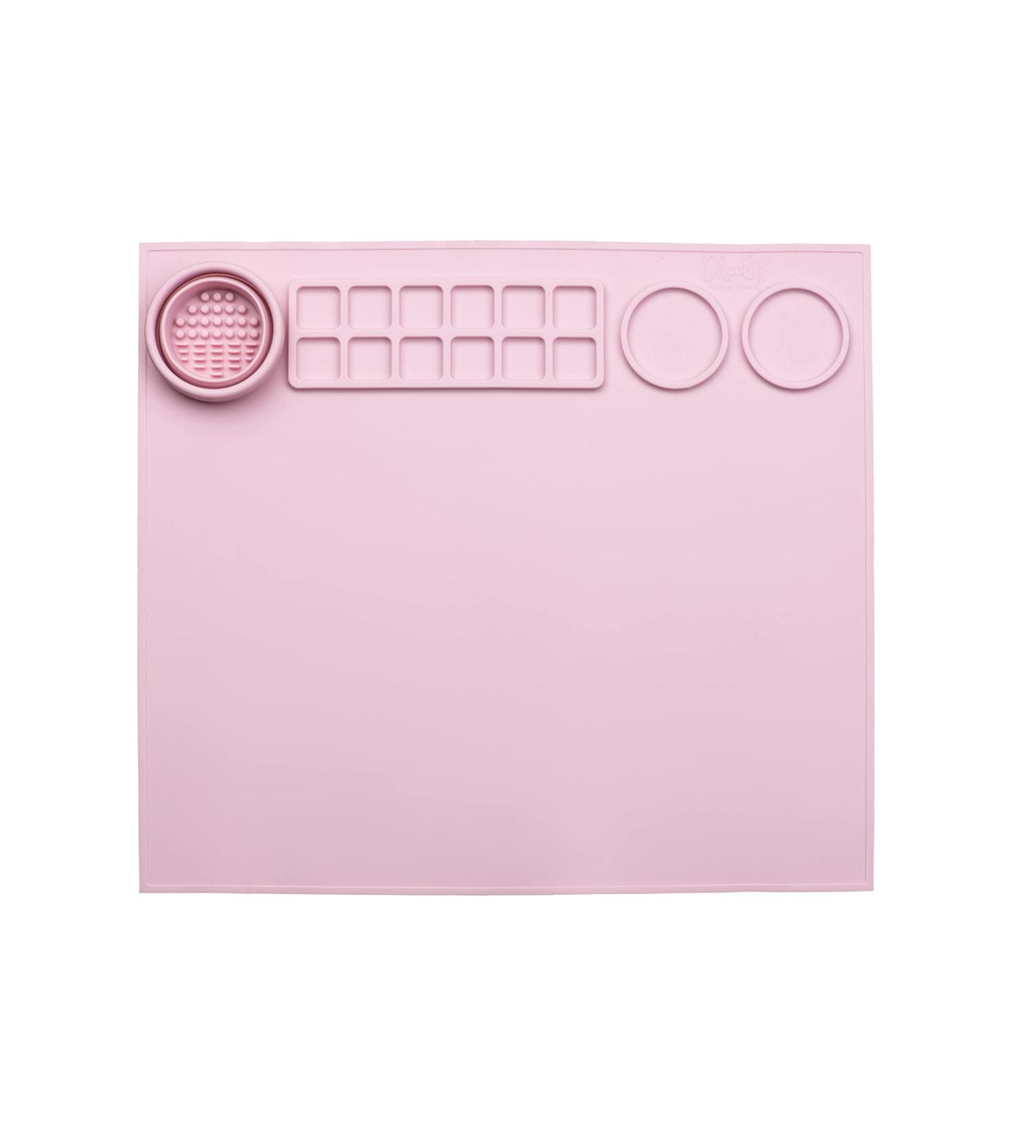 Cheek's Paper Room Silicone Craft Mat & Paint Brush Cleaner (Pinklet) - Large 15 x 17 Mat for Painting, Clay, Resin & Crafts - Buy Online on GoSupps.com