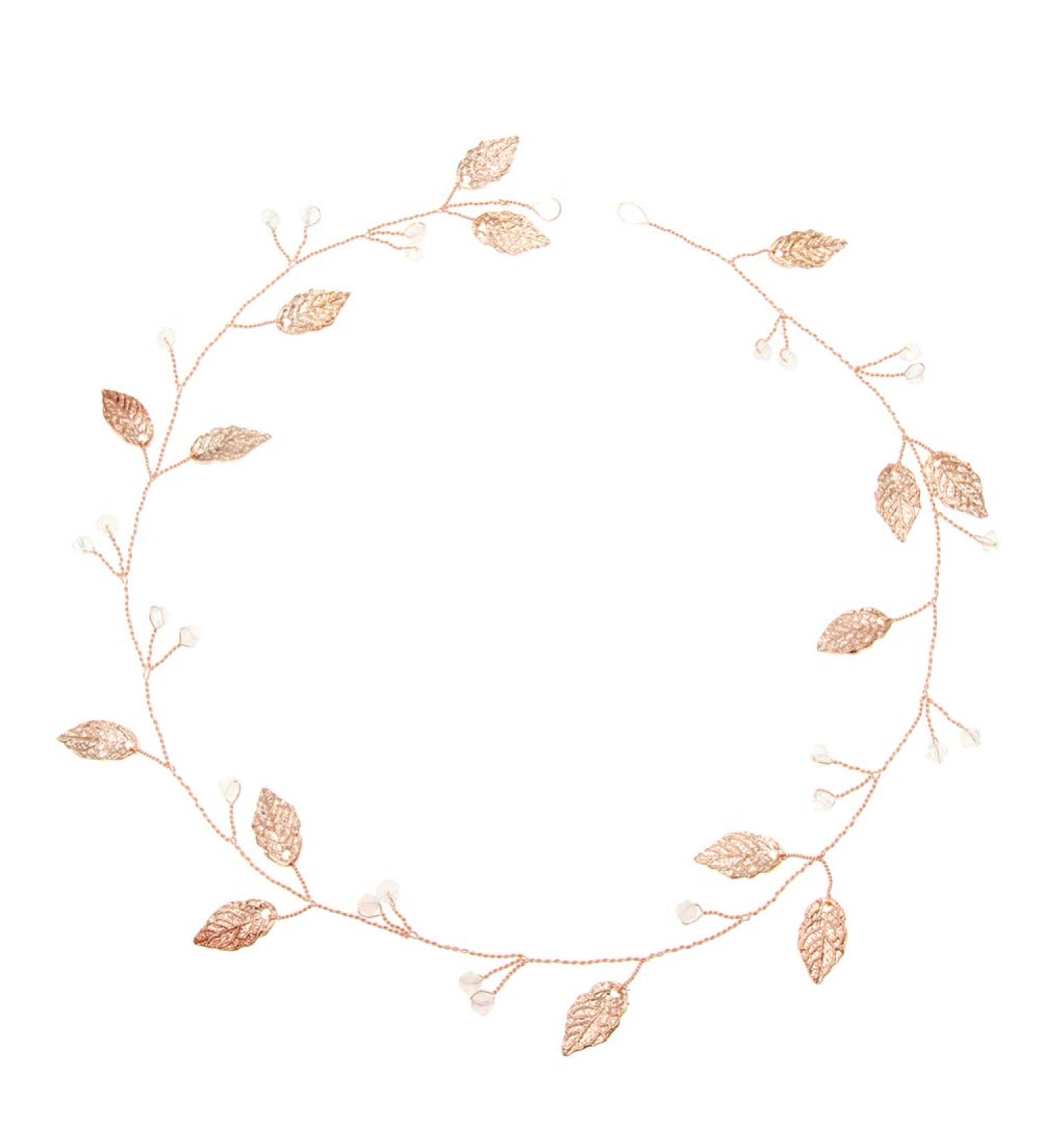 Minkissy Rose Gold Leaf Hair Vine - Bridal Headband & Wreath for Bridesmaids | Elegant Wedding Hair Accessories - Buy Online on GoSupps.com