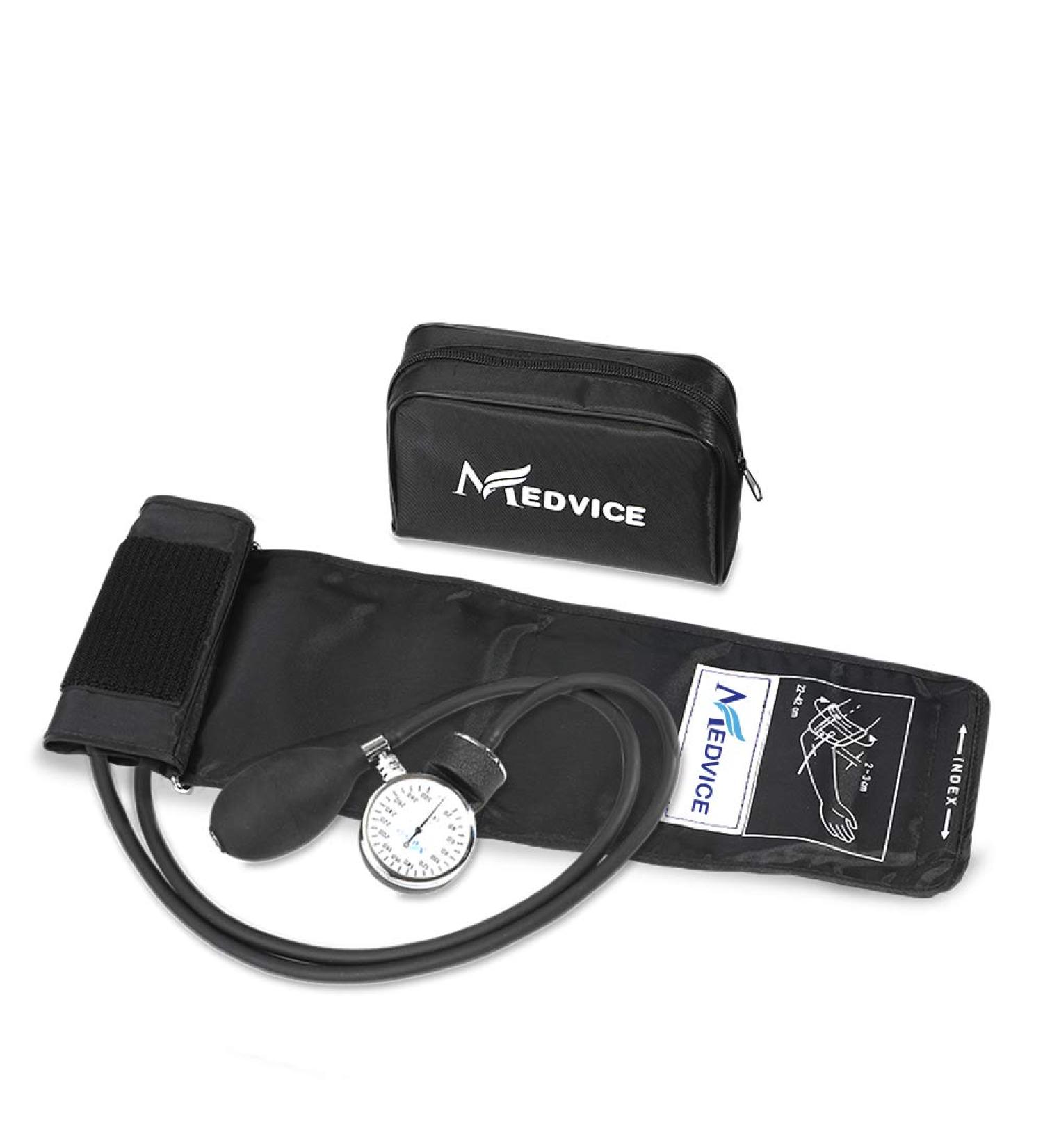 MEDVICE Manual Blood Pressure Cuff - Universal Aneroid Sphygmomanometer for Nurses - Best Adult BP Monitor - Buy Online on GoSupps.com