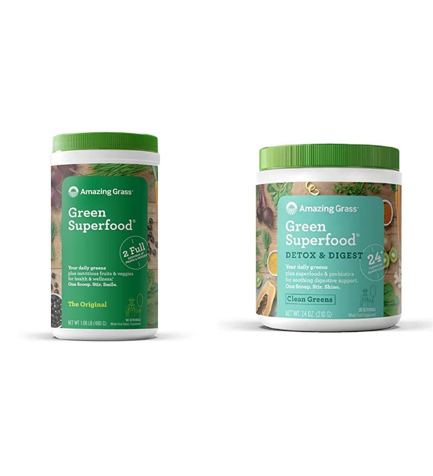 Amazing Grass Green Superfood Original 17 oz - Nutrient-Packed Organic Greens - Buy Online on GoSupps.com