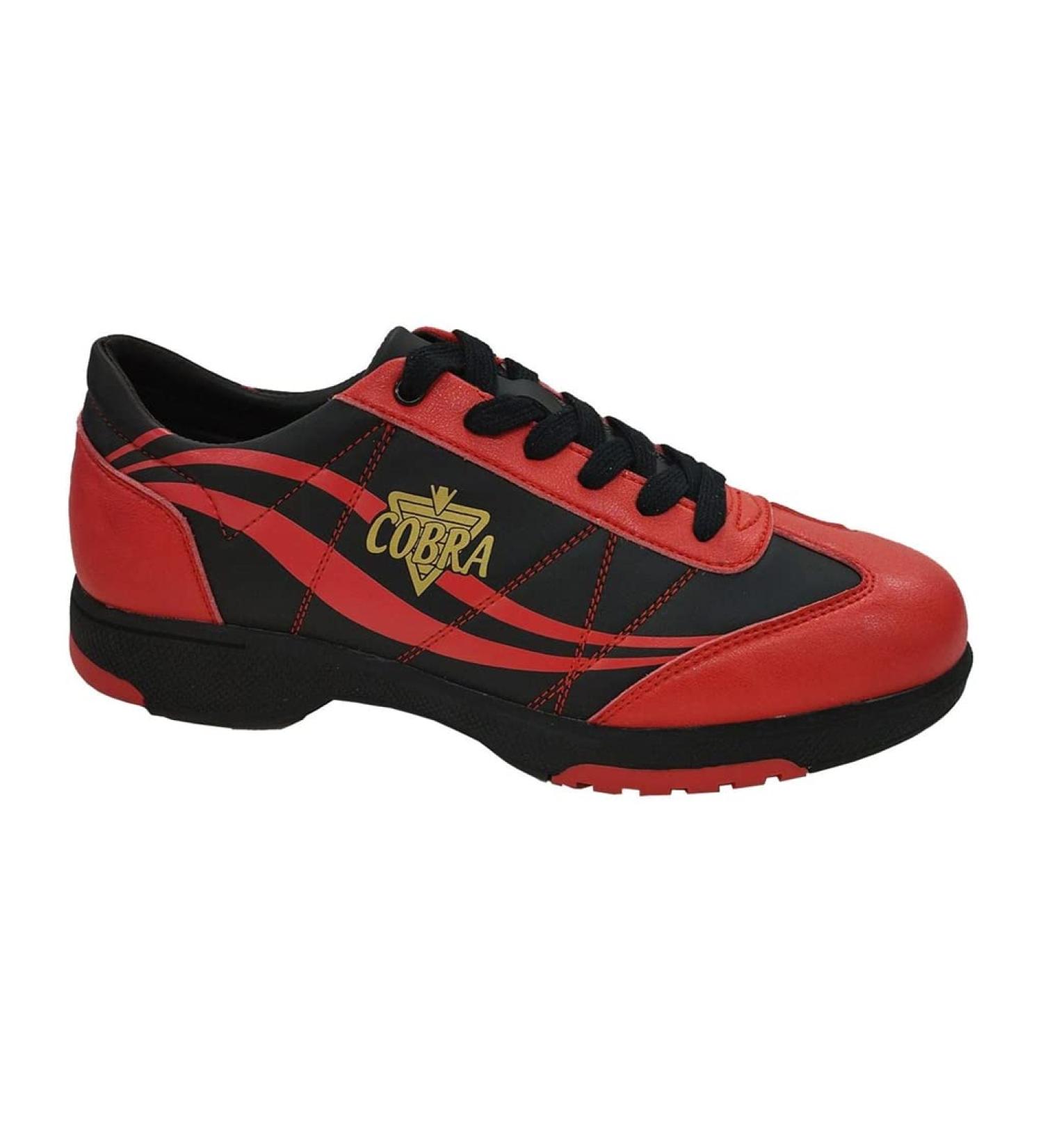 Cobra Bowling Products Ladies TCR-MR Rental Bowling Shoes- Laces 7 M US, Red/Black