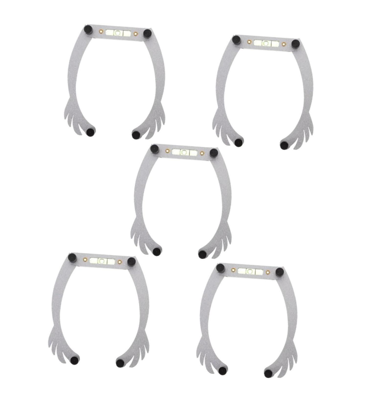 Beavorty 5pcs white white outfit eyebrow shaping kit eyebrow mapping tool eyebrow line aluminum alloy - Buy Online on GoSupps.com