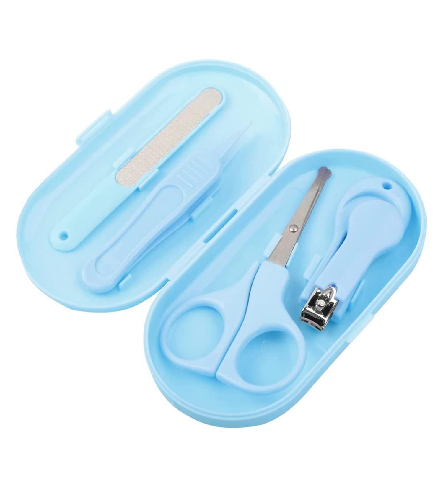 Nail Care Set 4-in-1 for Toddlers | Baby Nail Clippers Scissors File & Tweezers | International Shipping Available - Buy Online on GoSupps.com