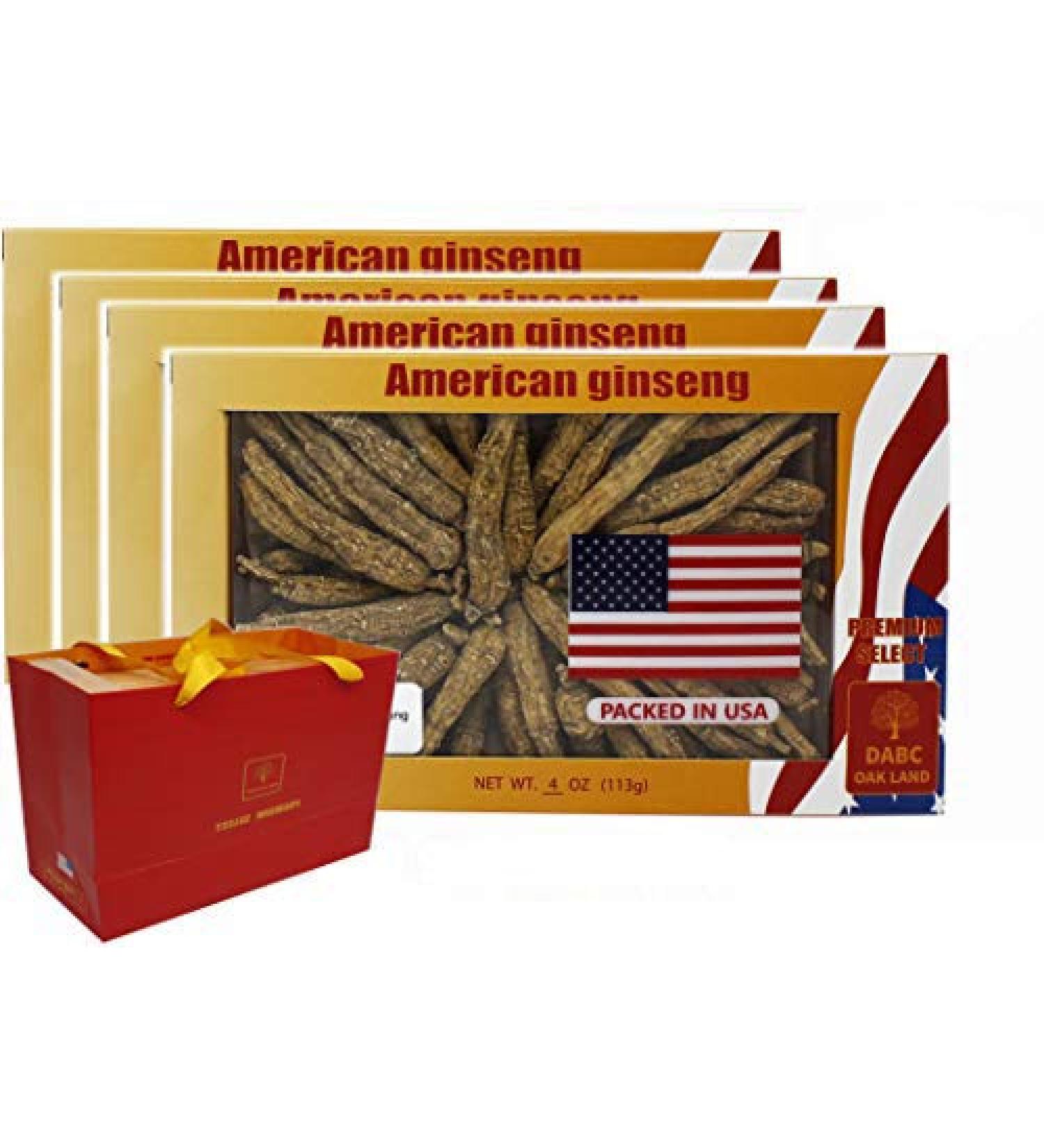 DABC OAK LAND DOL 4OZ 113g/Box Hand-Selected Cultivated American Wisconsin Farmed Ginseng Root | Long Medium 16OZ/4 Boxes - Buy Online on GoSupps.com