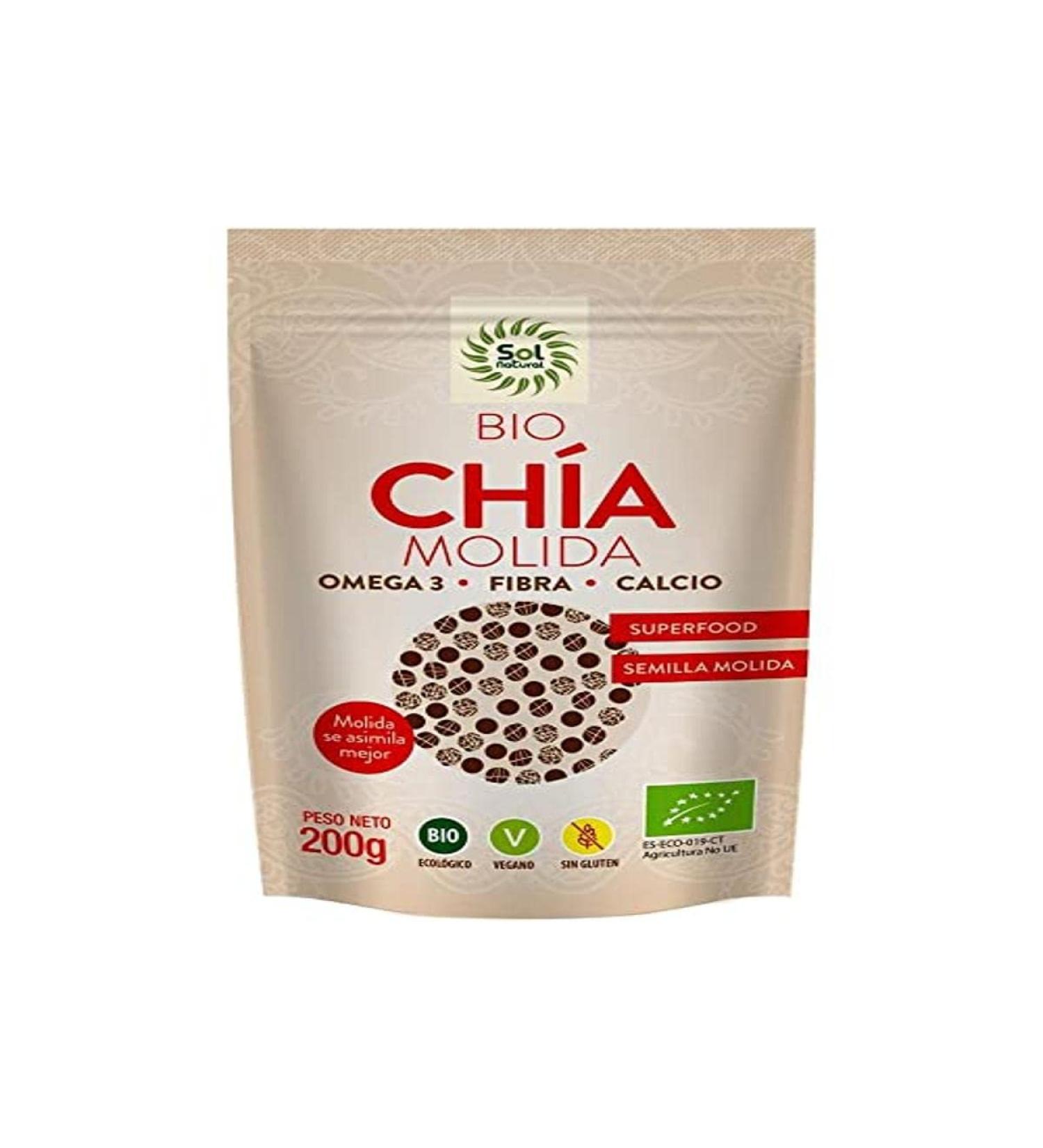 SOLNATURAL SEMILLAS DE CHIA molidas 200gr. produit sp cialis pour un usage quotidien peut tre utilis r guli rement selon les besoins individuels poids 200 g et convient ceux qui privil gient
