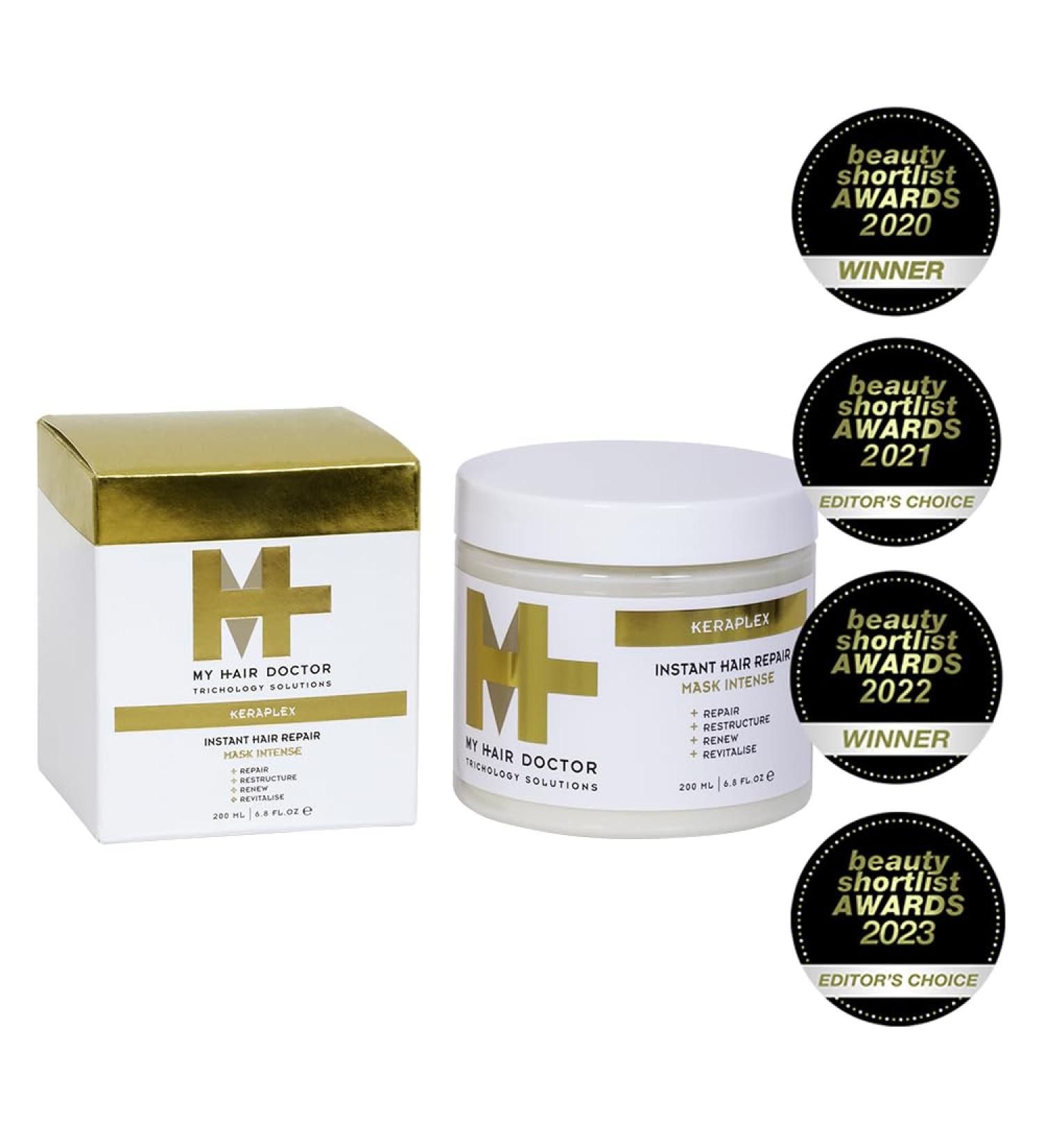 My Hair Doctor Keraplex Instant Repair Conditioner Mask for Dry Damaged Hair Leave-In Conditioner with Keratin Hair Treatment Mask Vegan - 200ml - Buy Online on GoSupps.com