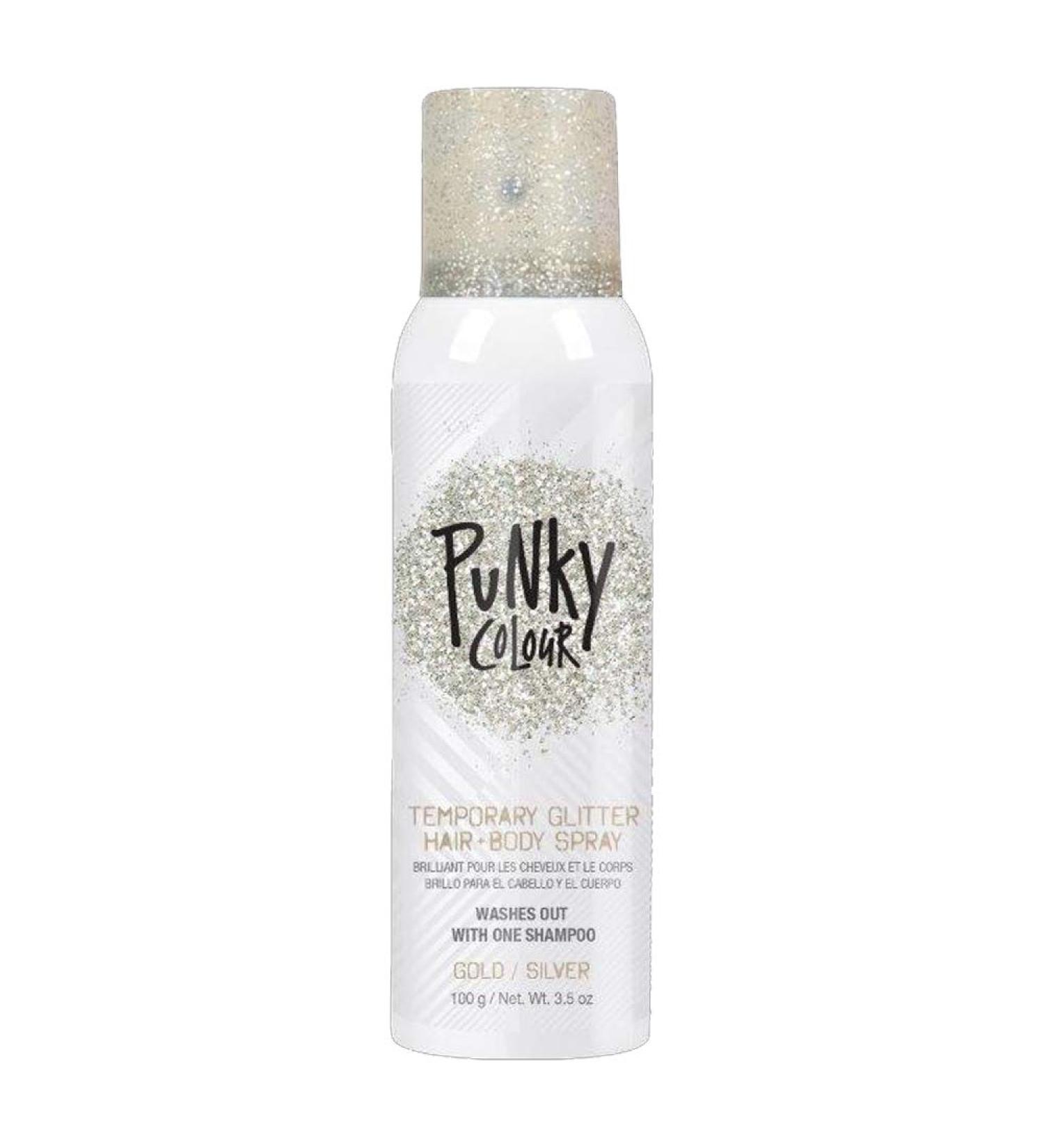 Punky Temporary Hair & Body Glitter Color Spray - Travel Size 3.5 oz (Gold/Silver) - Buy Online on GoSupps.com
