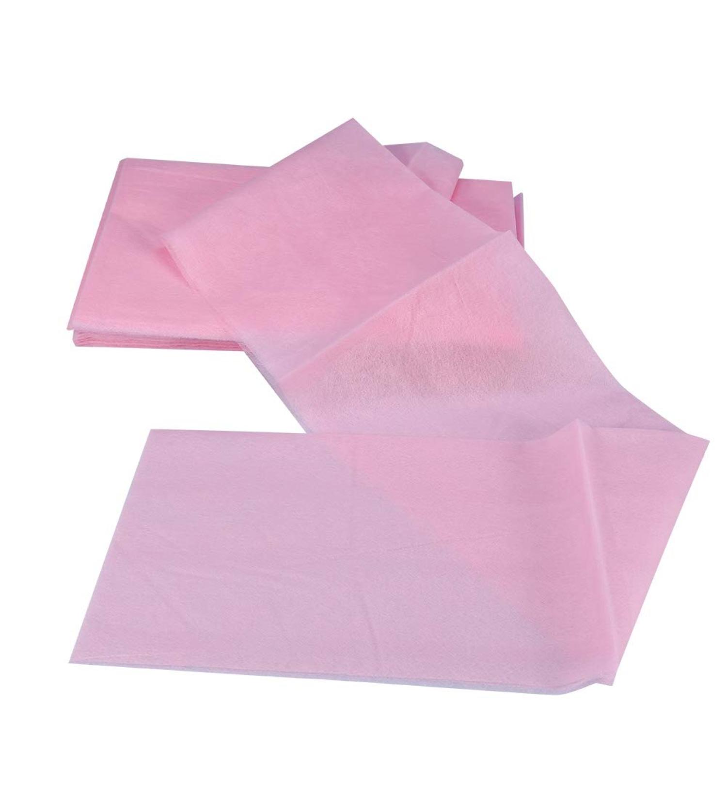 Verdant Touch Massage Beauty Cover Disposable Bed Sheet Waterproof 10 Pack Pink 180 x 80 cm