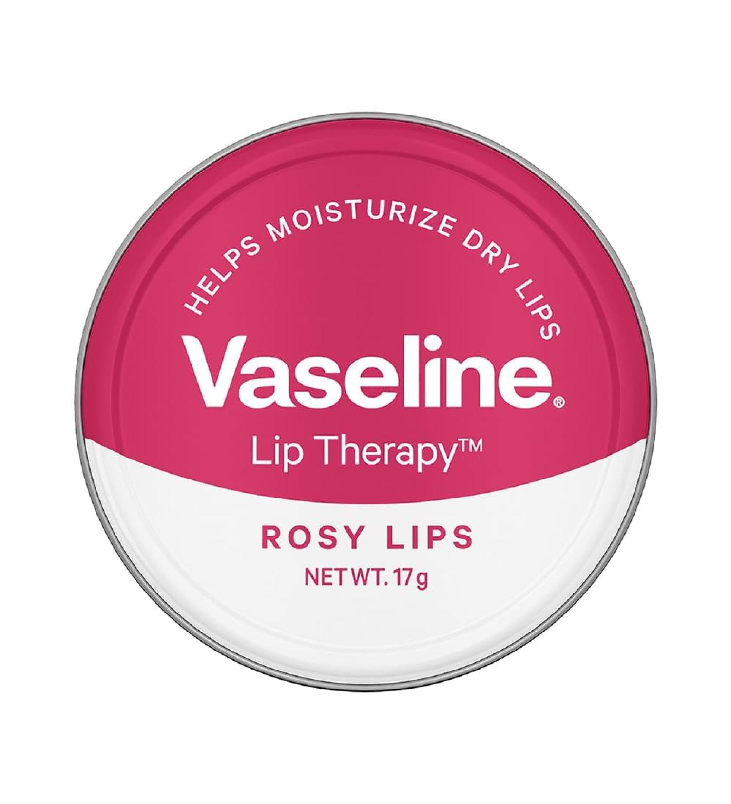 Vaseline Lip Tins Rosy Lips 17g - Hydrating Sheer Pink Tint & Glossy Shine | International Shipping Available - Buy Online on GoSupps.com