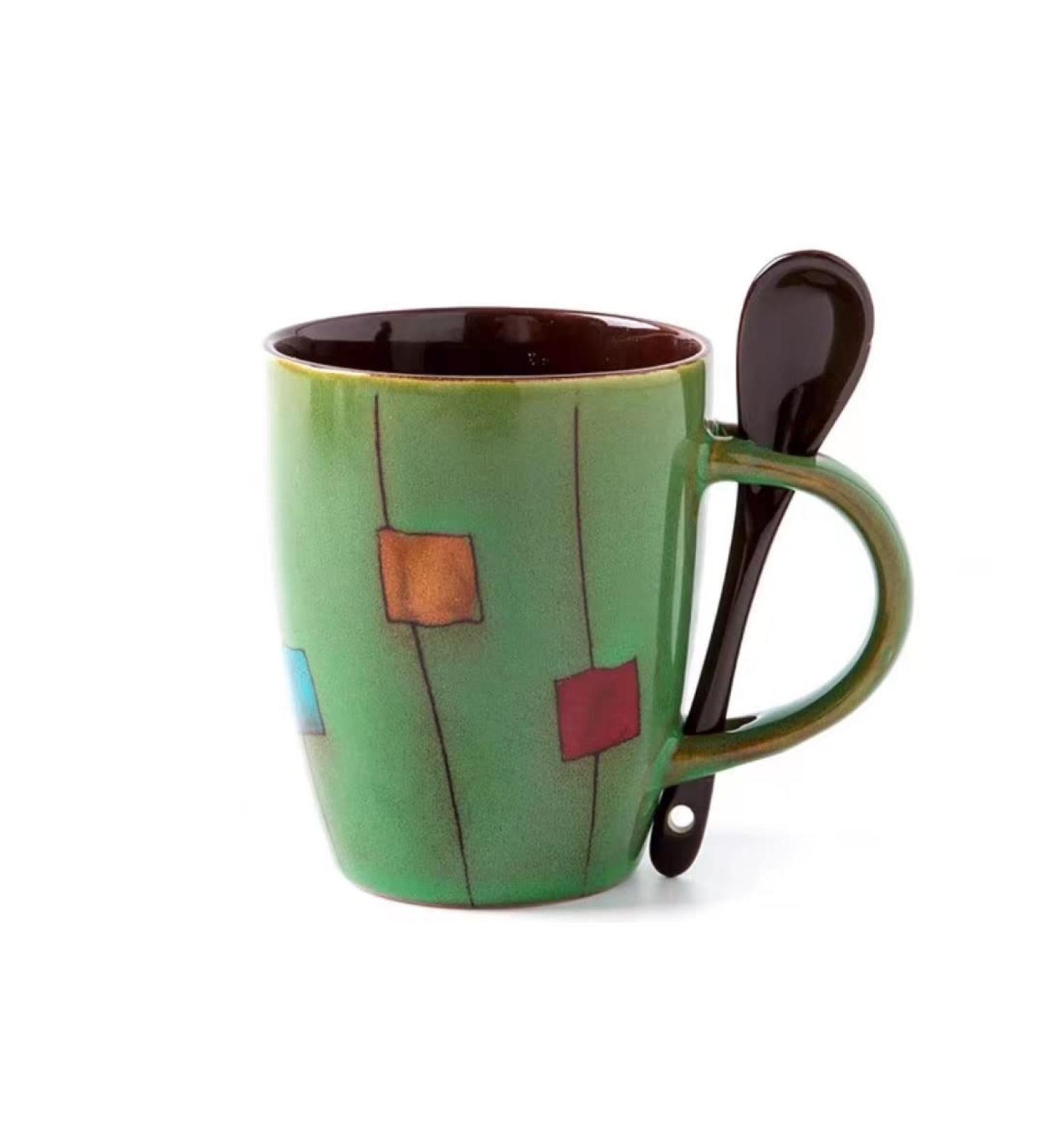 Ceramic Coffee Mug Tea Cup Premium Ceramic Coffee Mug Tea Cup Water Cup Mug Ceramic Coffee Mug with Spoon Blue Box Tea Cup Pottery Mugs Gift and Home Cups Set (Color : C) (Color : C) ( Color : C ) - Buy Online on GoSupps.com