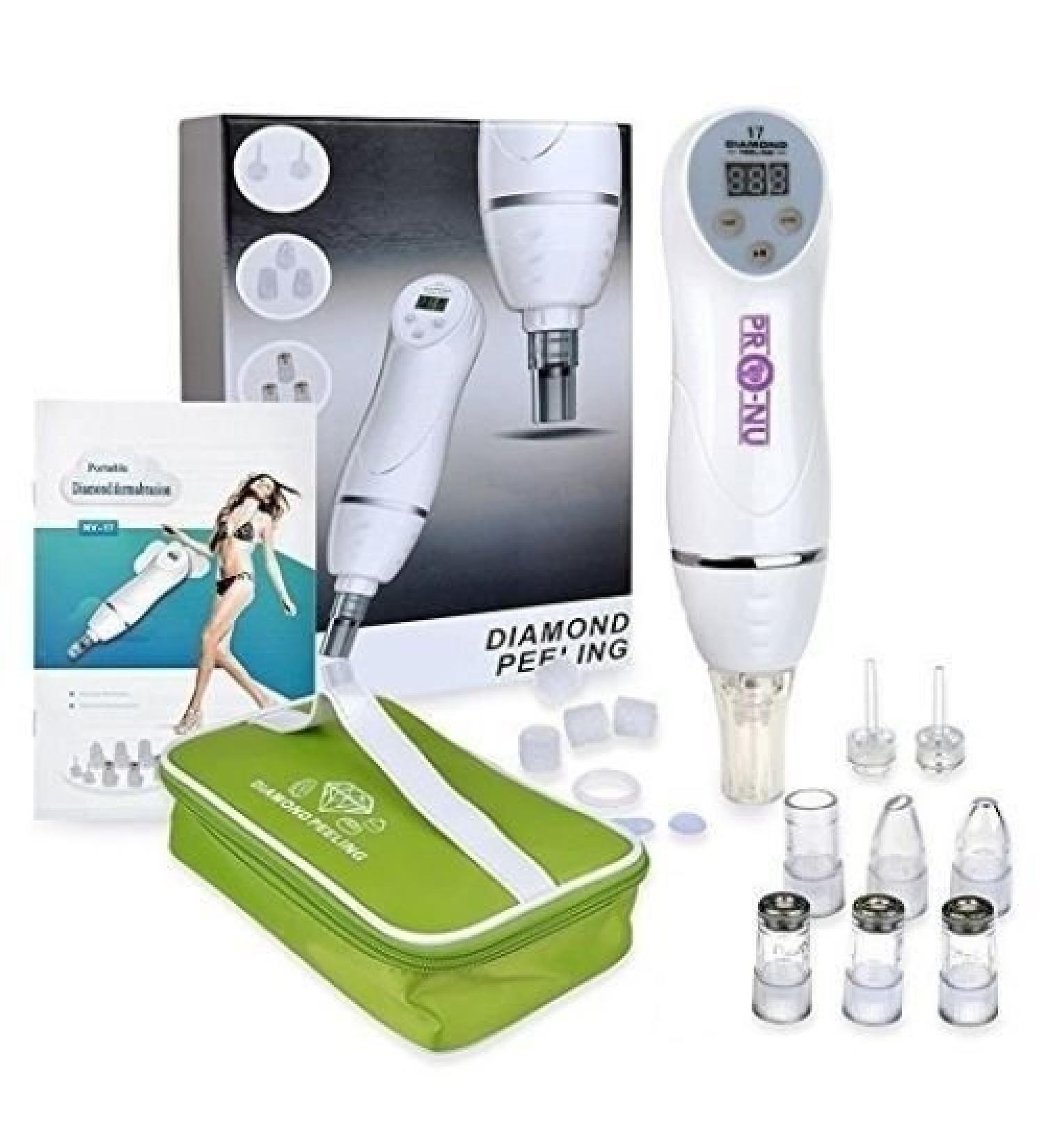 Pro-Nu Premium Diamond Mircodermabrasion Kit For Flawless Lifted Blackhead Suction Blemishes Skin Care