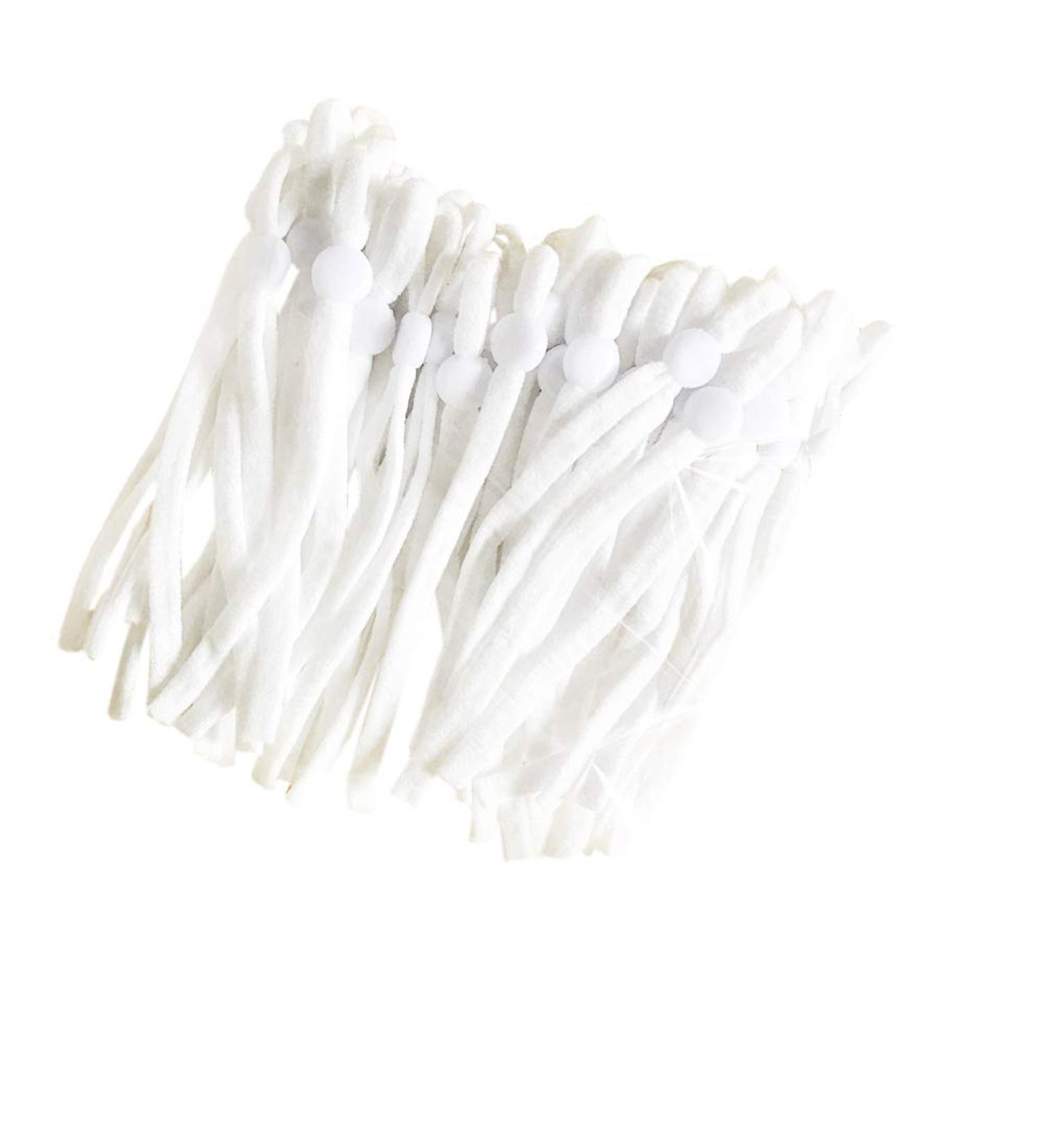 Adjustable Elastic Bands for DIY Mask Making - 100PCS White - Buy Online on GoSupps.com