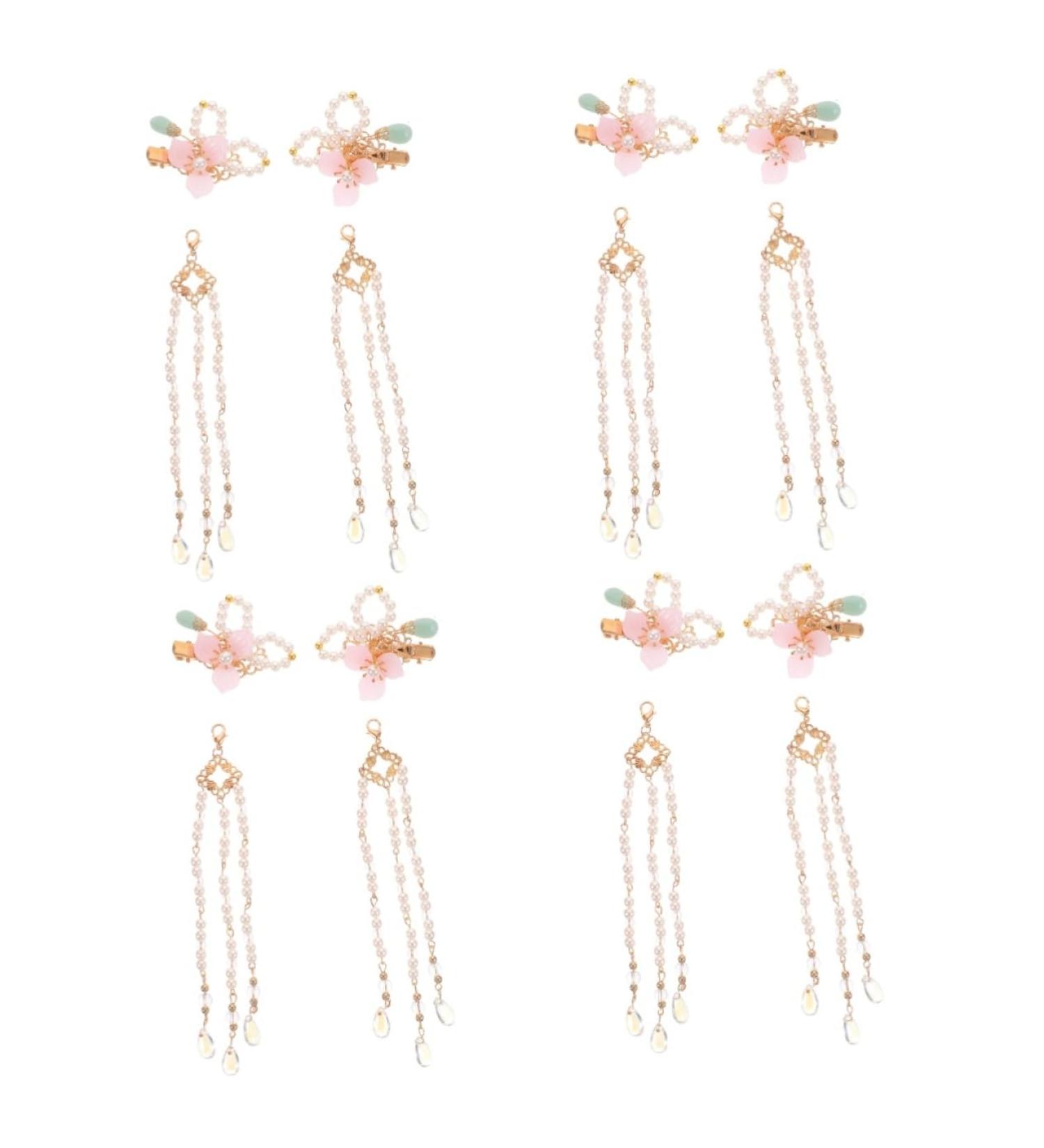 MAGICLULU 4 Pairs Comb Chinese Style Barrettes Hair Padding for Updos Kimono Hair Barrettes Temperament Hair Clip Chinese Hair Accessories Pearl Hair Accessories Classical Hairpin Metal - Buy Online on GoSupps.com