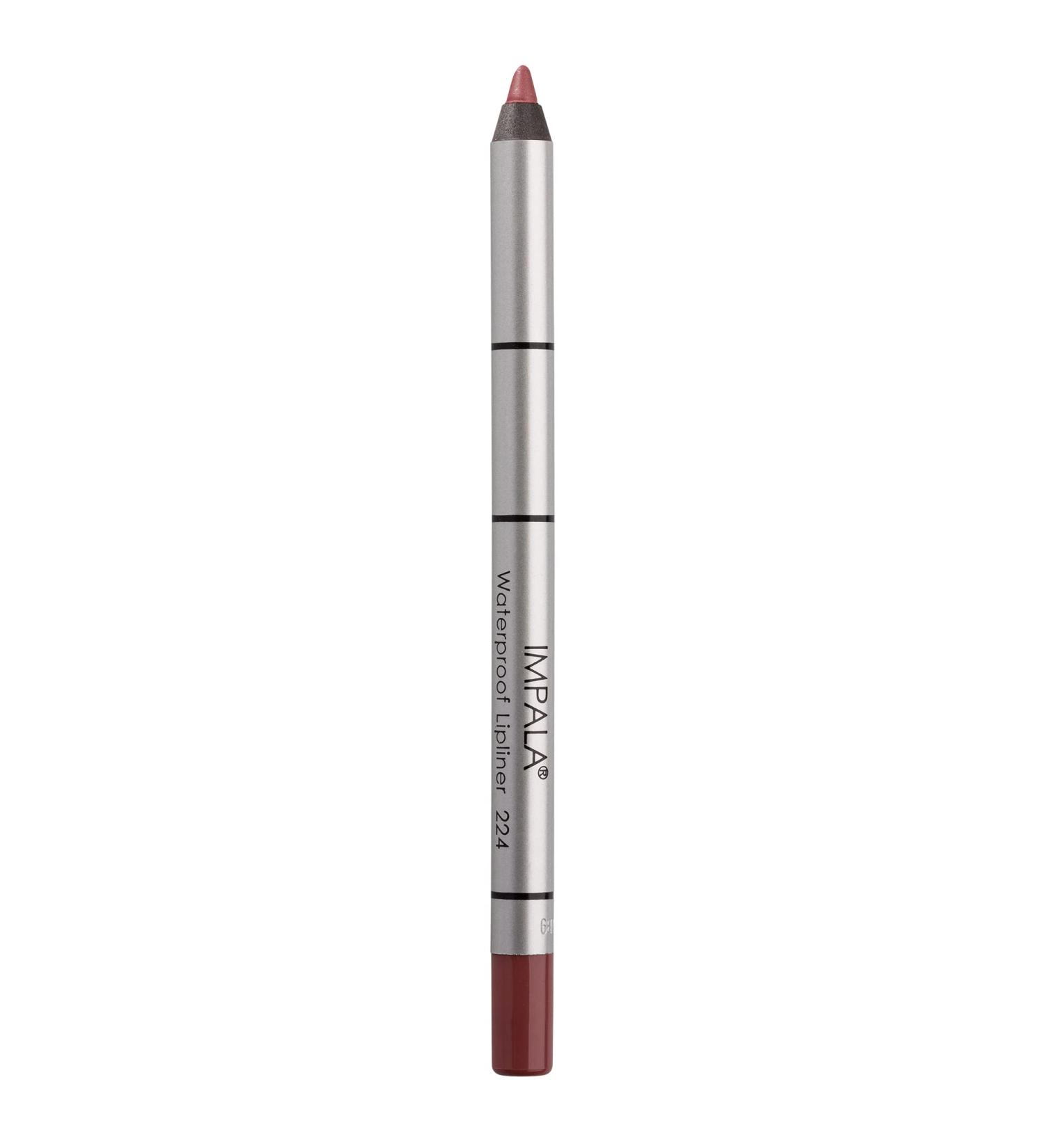 IMPALA | Creamy Waterproof Lip Pencil Pink Nude Color 224 | Permanent Lip Liner | Waterproof Lip Pencil | Long-lasting Lip Liner | Volumizing Effect 224 Pinkish Nude - Buy Online on GoSupps.com
