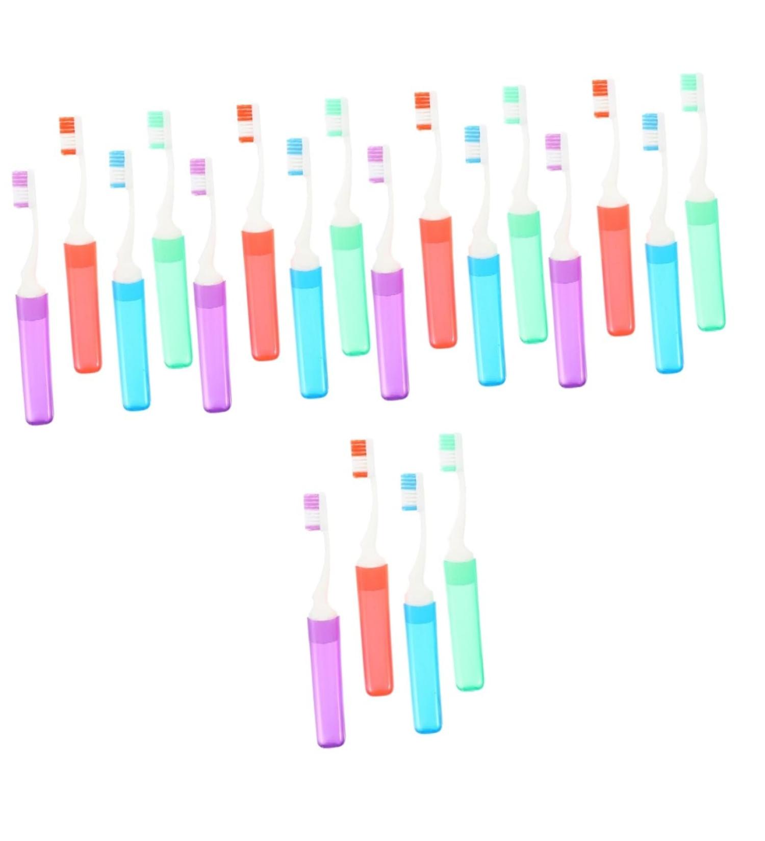 Minkissy 20-Pack Travel Toothbrushes for Kids - Lightweight Portable & Perfect for Family Use - Ideal for Oral Hygiene on the Go - Buy Online on GoSupps.com