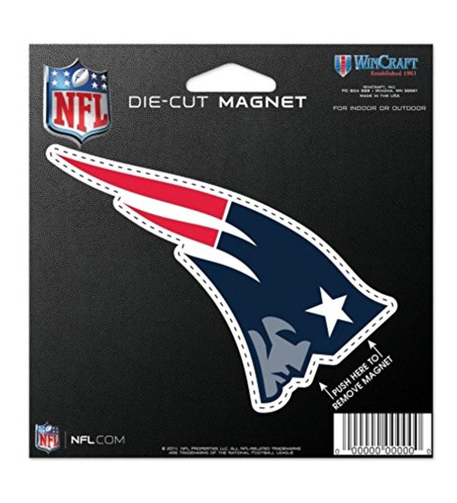 WinCraft NFL New England Patriots Die-Cut Magnet 4.5" x 6"