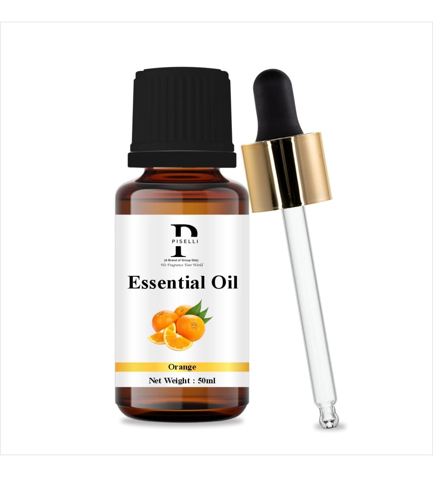 PISELLI Essential Oils Pure Essence: Unlocking The Secrets of Essential Oils - 30/50/100ml - 1.01/1.70/3.38 Fl Oz (100ml Orange)