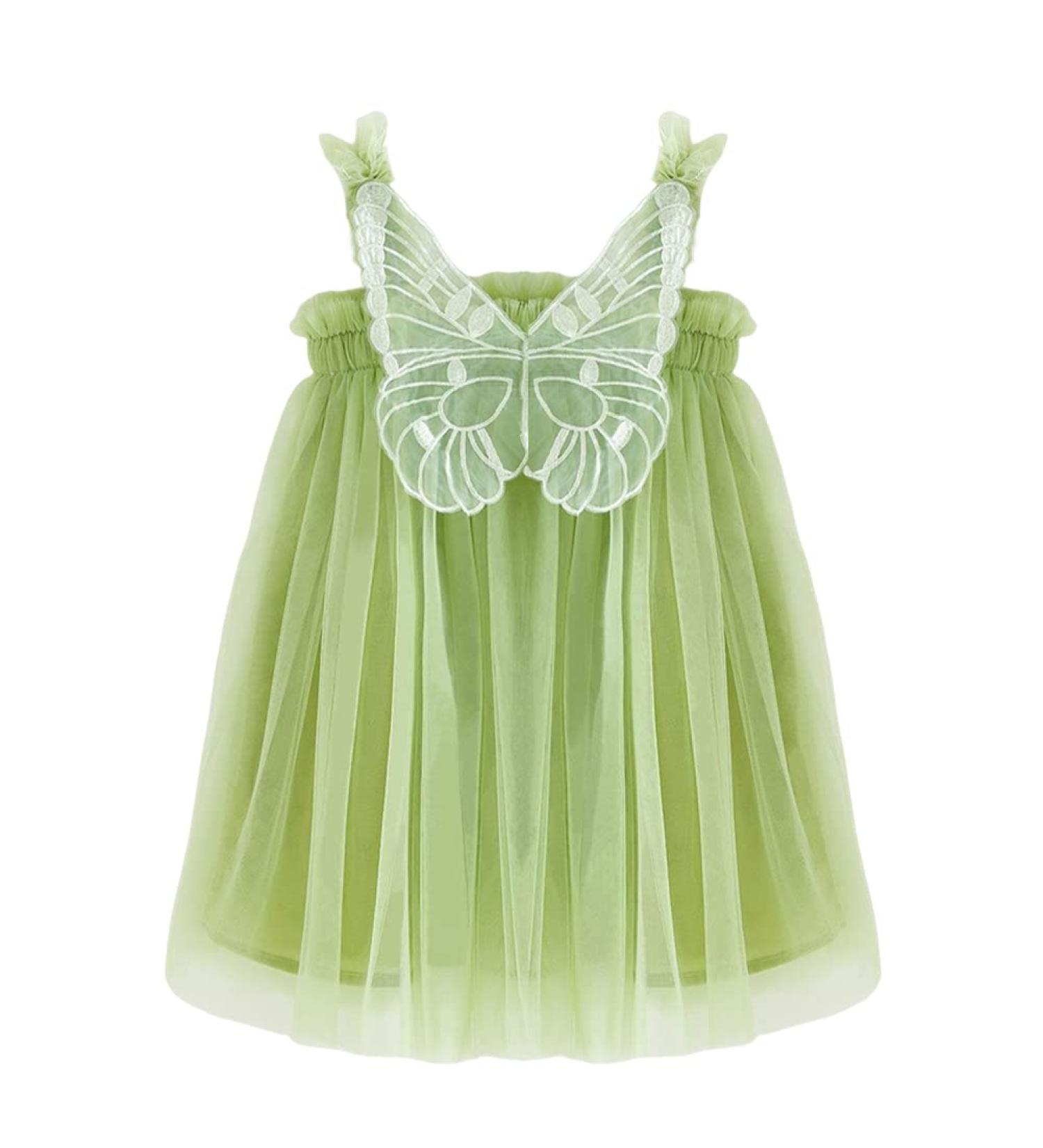 PythJooh Toddler Girl Butterfly Wings Tulle Dress - Green, 2-3 Years - Buy Online on GoSupps.com