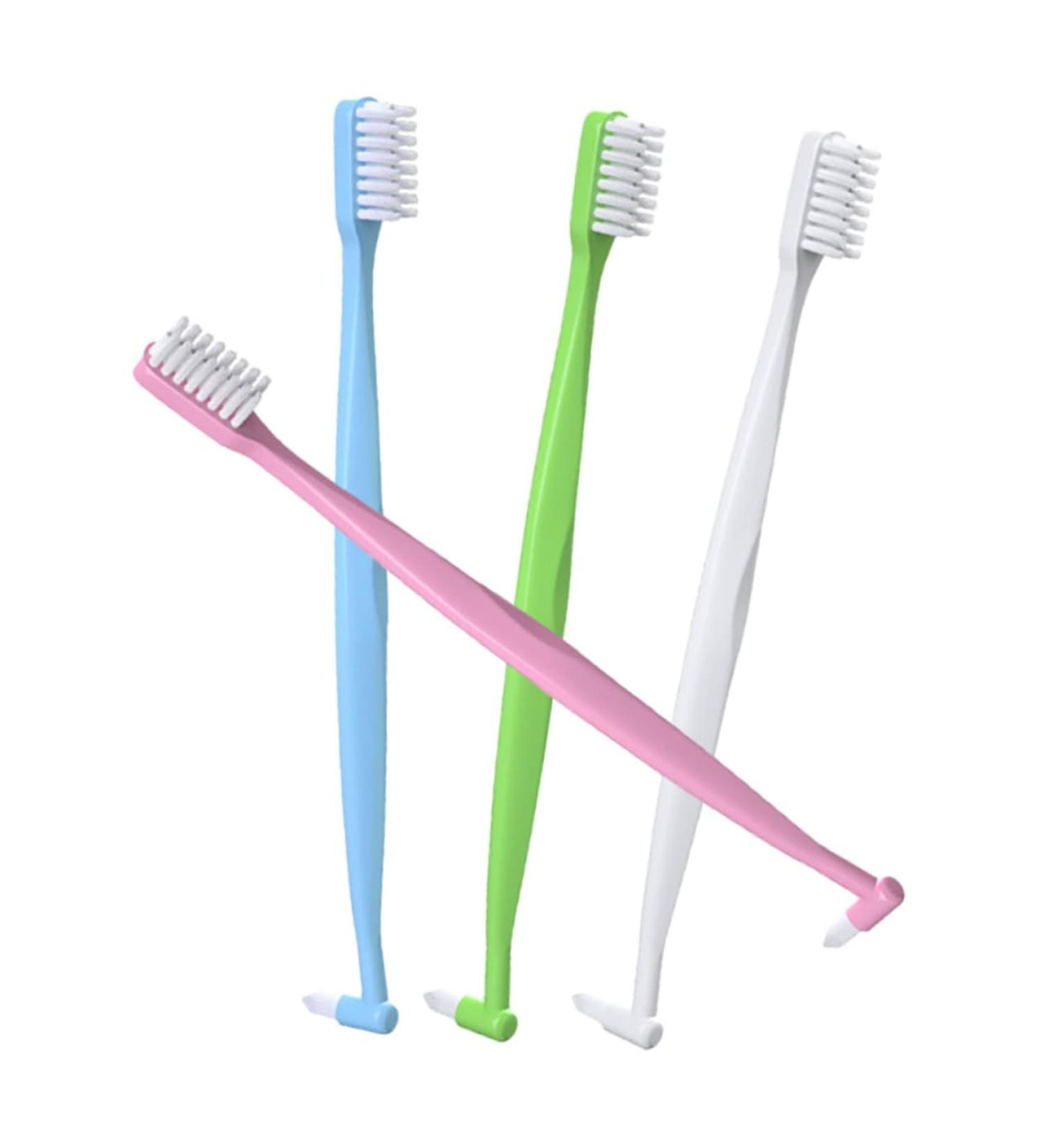 4-Pack Double-Sided Toothbrushes for Daily Dental Care | Compact Travel-Friendly Design - Buy Online on GoSupps.com