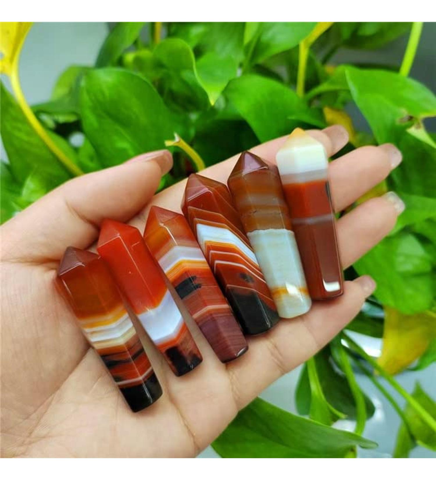 Around 5CM Sardonyx Pendulum Jewellery Gemstone Reiki Crystal Pendant for Home Decoration ZY - (Color: Sardonyx Pendulum Size: XL) - Buy Online on GoSupps.com