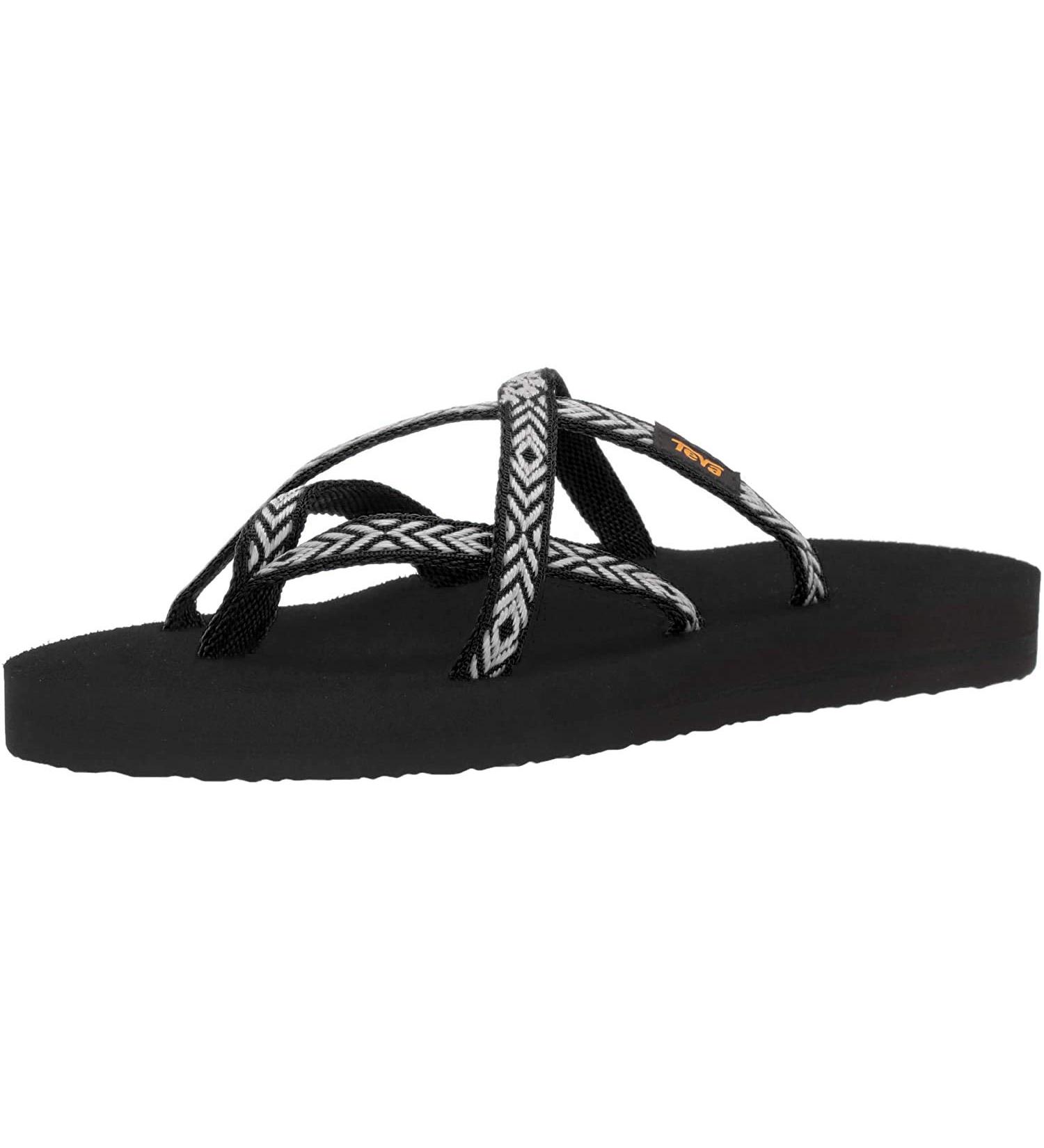 Teva Women's Olowahu Flip Flops - Black Himalaya - EU Size 39 | Comfortable & Stylish Sandals for Summer Adventures - Buy Online on GoSupps.com