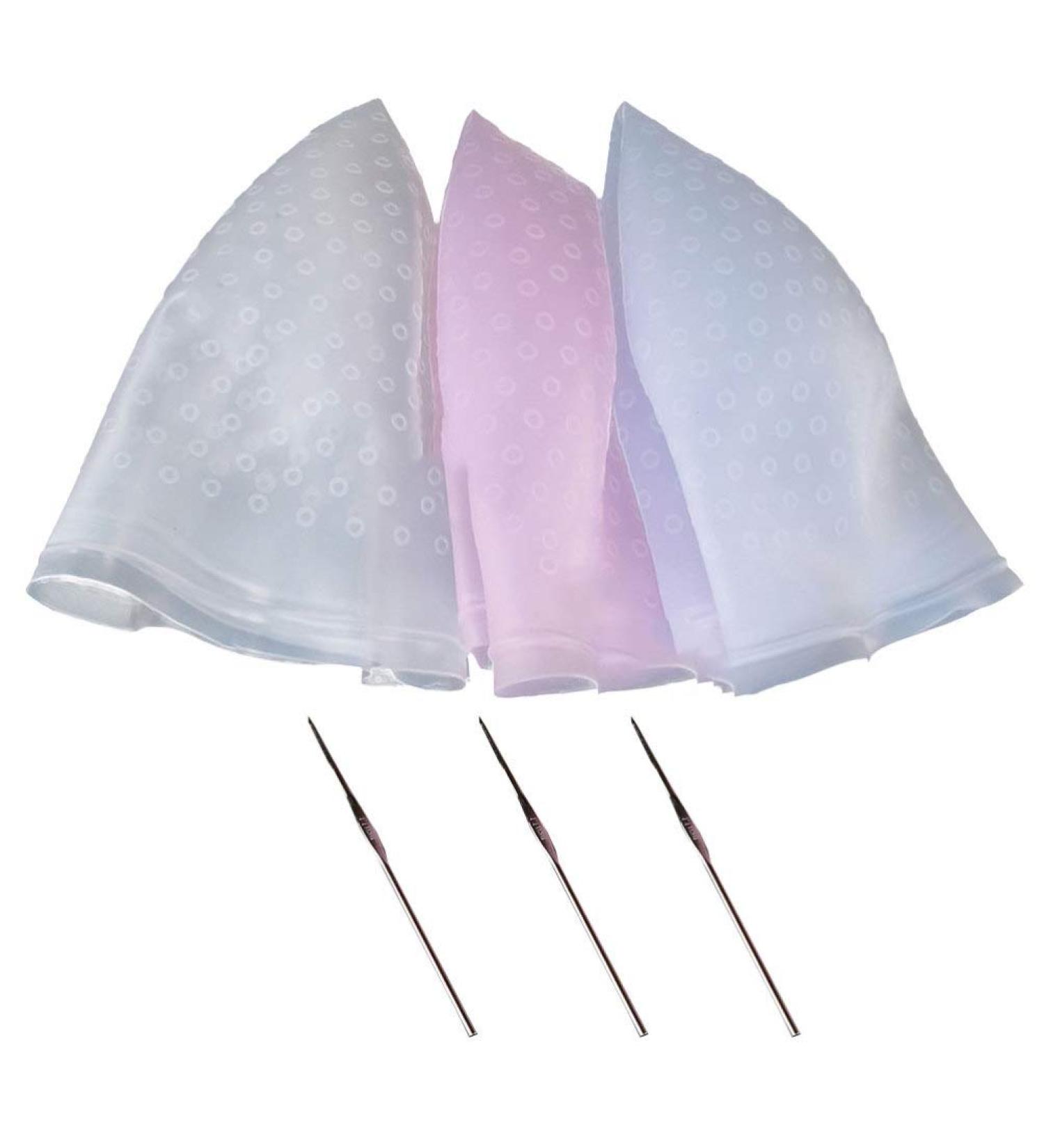 KALLORY Professional Silicone Hair Dye Highlighting Caps | Hair Coloring Kit with Hooks - Buy Online on GoSupps.com