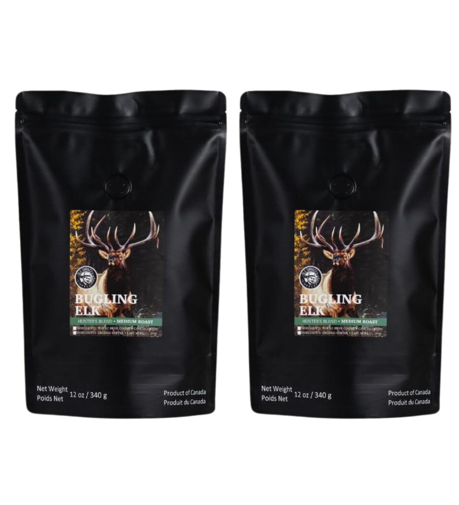 OLE Smokes Coffee | Whole Bean Coffee | Medium Roast | Hunter's Blend | "Bugling Elk" | 12 OZ Bag | Pack of 2 - Buy Online on GoSupps.com
