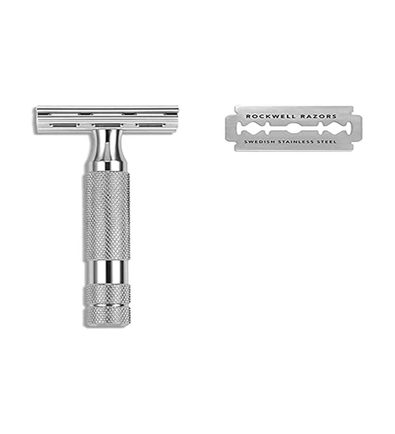ROCKWELL RAZORS Classic Razor Rockwell 2C Chrome Shiny Single Color 1 unit (Pack of 1)