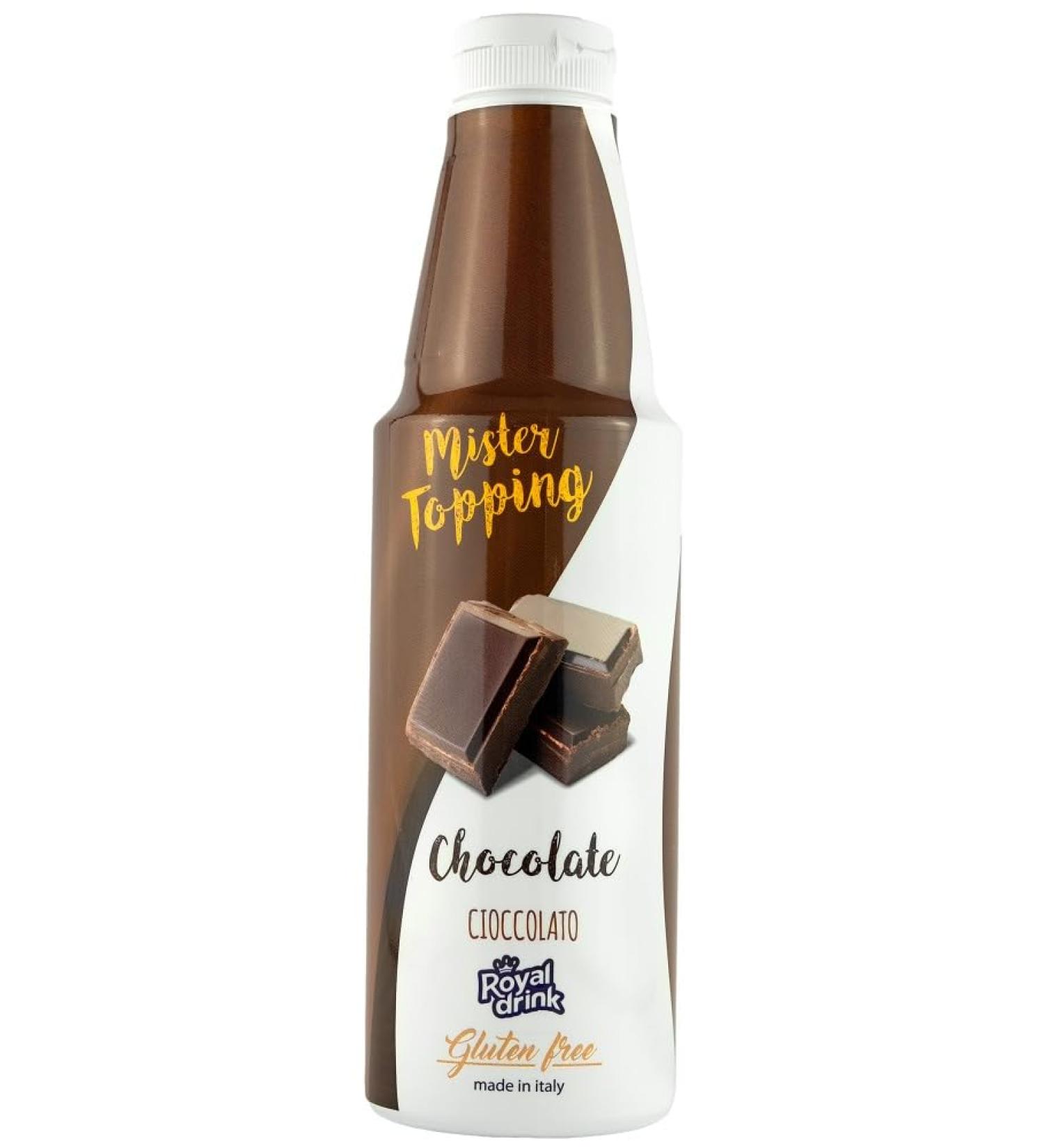 Royal Drink - Chocolate Topping Sauce (1Kg) | Gluten Free | Made in Italy | Ready to Use Dessert Sauce for Ice Cream Waffles Pancakes Coffee & Milkshakes - Buy Online on GoSupps.com
