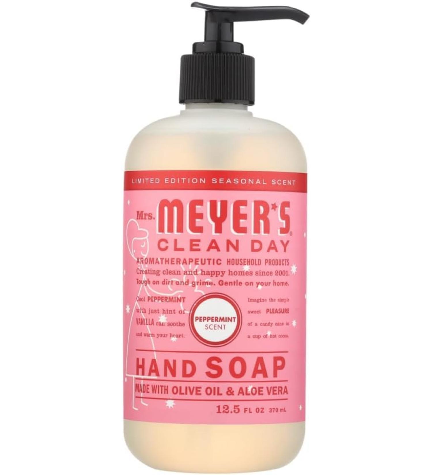 Mrs Meyers Clean Day Soap Hand Lq Hol Pepprmnt 12.5 Fl Oz (Pack of 3)