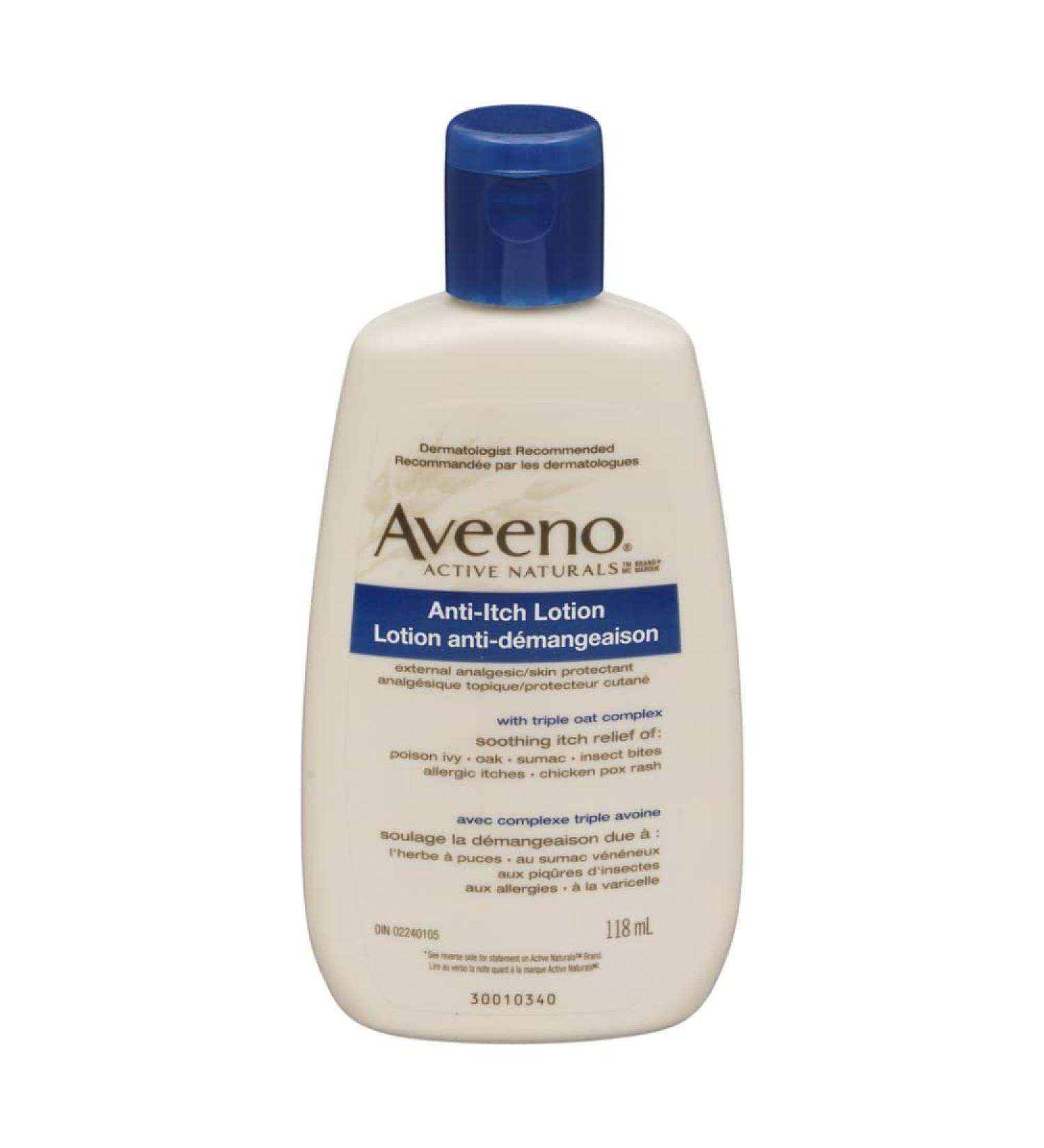 Aveeno Anti-Itch Lotion with Calamine & Oat, 4 fl. oz - Fast-Acting Relief for Poison Ivy, Insect Bites & Allergic Itches - Buy Online on GoSupps.com