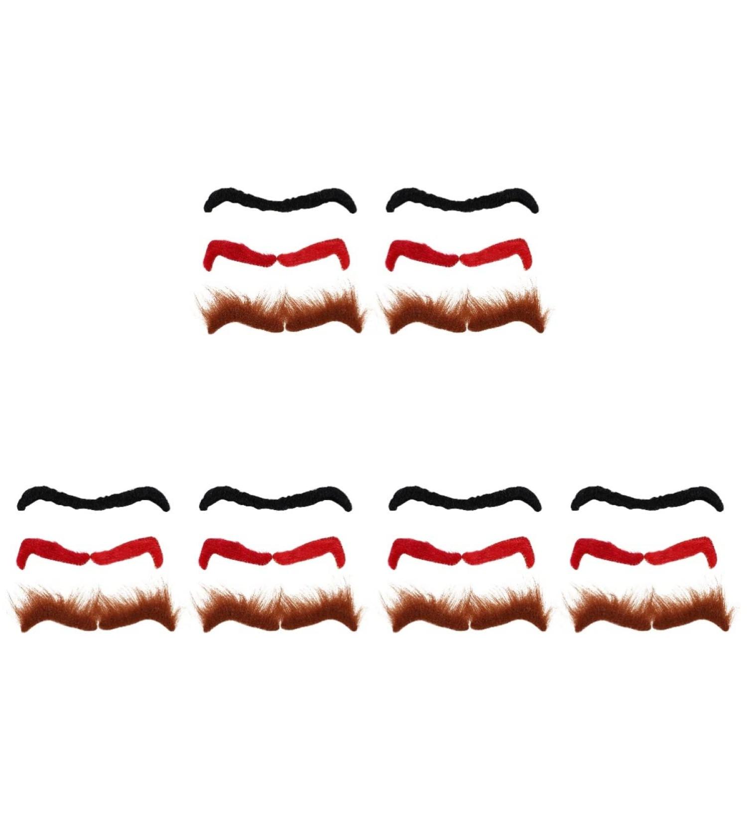 Fomiyes 18 Couples Halloween False Eyebrows & Facial Hair | Cosplay Props & Christmas Jewelry | International Shipping Available - Buy Online on GoSupps.com
