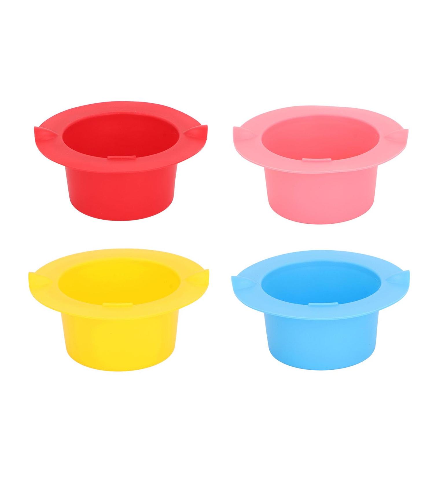 Silicone Wax Bowls - Set of 4 Heat Resistant Melting Bowls | Reusable for Easy Waxing | Ideal Replacement - Buy Online on GoSupps.com