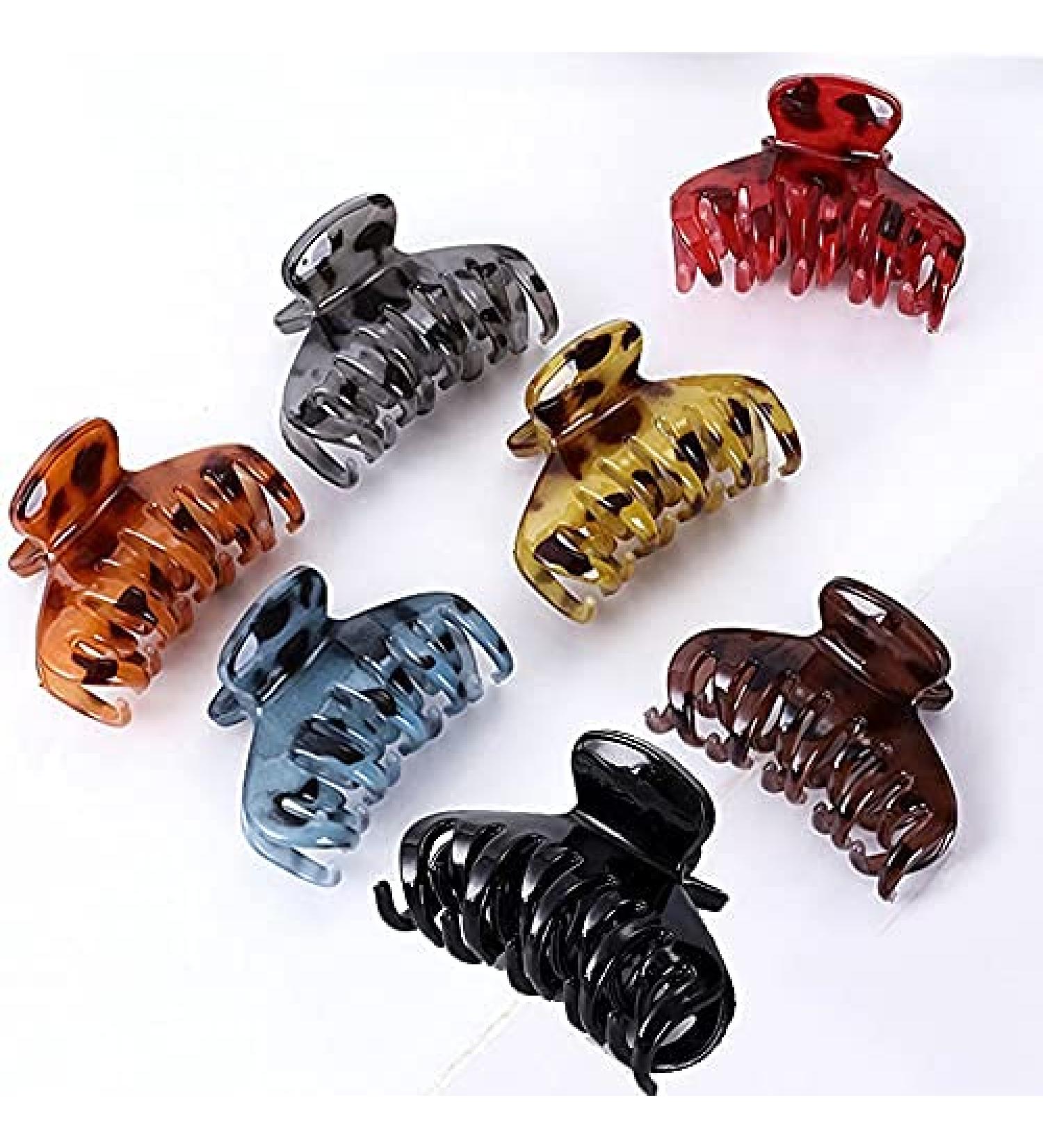 Yuanxue 7 Pcs Leopard Hair Jaw Clips - Medium Plastic Hair Claw for Girls and Women - Buy Online on GoSupps.com