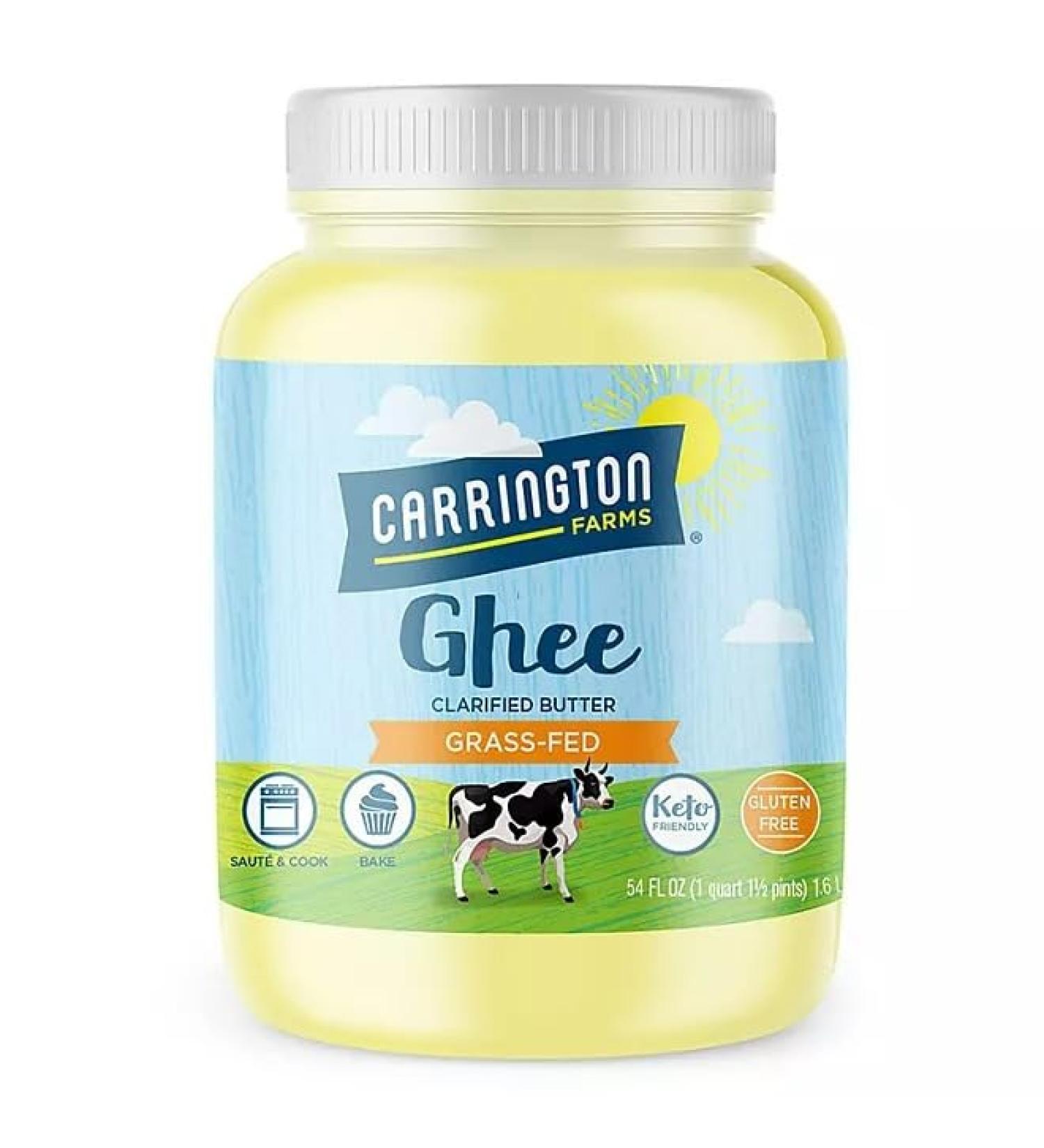 Buy Carington Farms Grass Fed Ghee - USDA Certified 56 oz - Rich in Vitamins A D E - Diet Friendly Cooking Butter - Buy Online on GoSupps.com