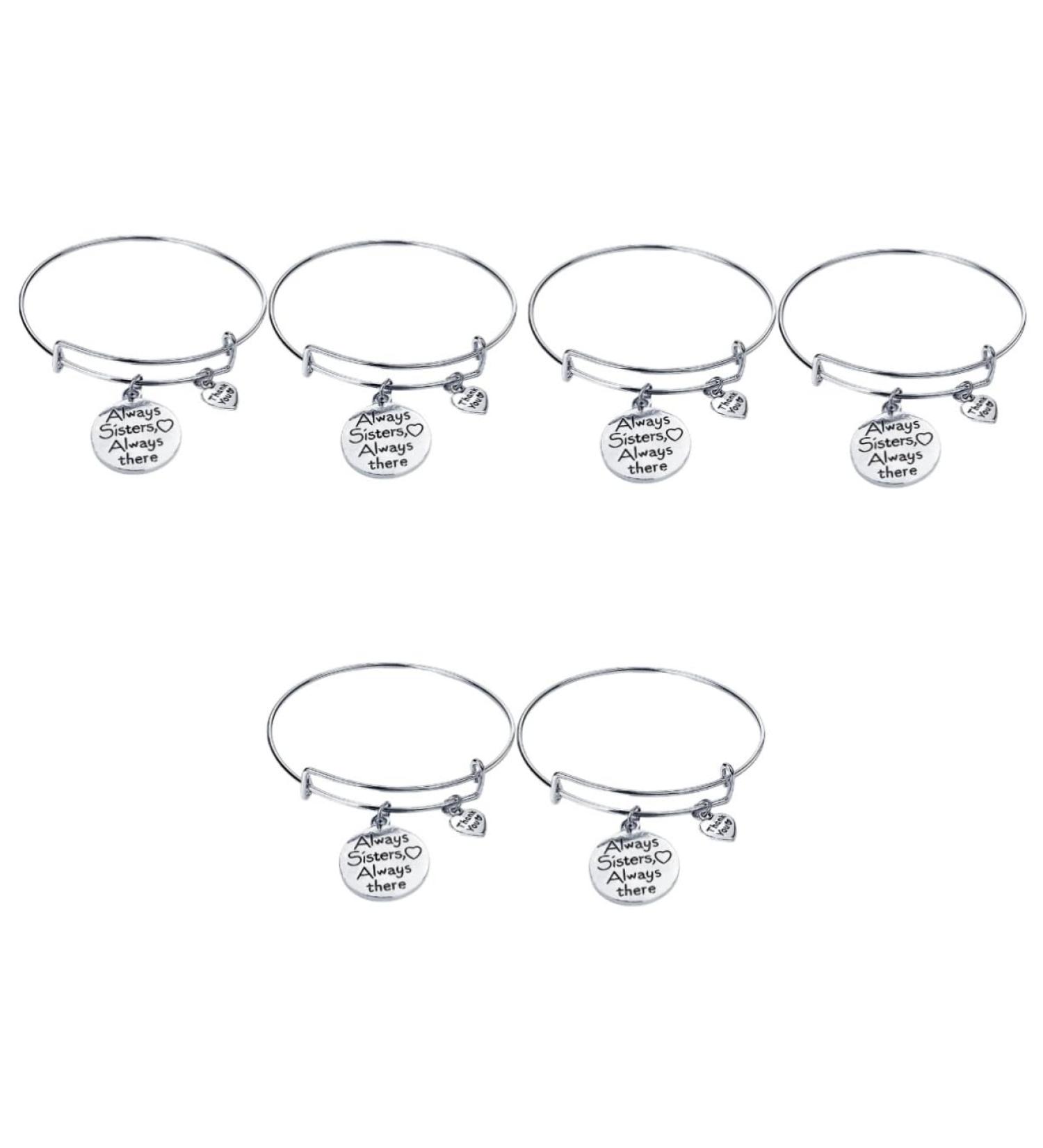 CALLARON 4 Pcs Good Sister Bracelet Adjustable Bracelet Wrist Chain Durable Bracelet Exquisite Wristwear Silver Bracelet Wrist Jewelry Charm Filler Supplies Gift Alloy 6.5 6.5cmx3pcs Silverx3pcs - Buy Online on GoSupps.com
