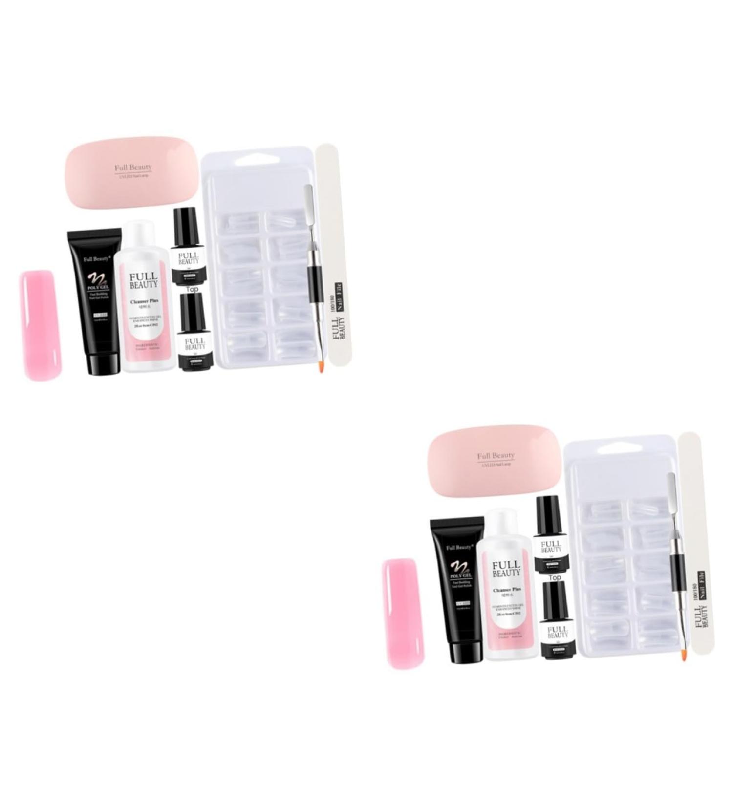 Housoutil 2 Sets Manicure Tools Set Poly Extension Nail Kit Poly Extension Kit Nail Extension Cosmetology Kit Professional Nail Manicure Nail Extended Accessory Tool Major Gel Plastic - Buy Online on GoSupps.com