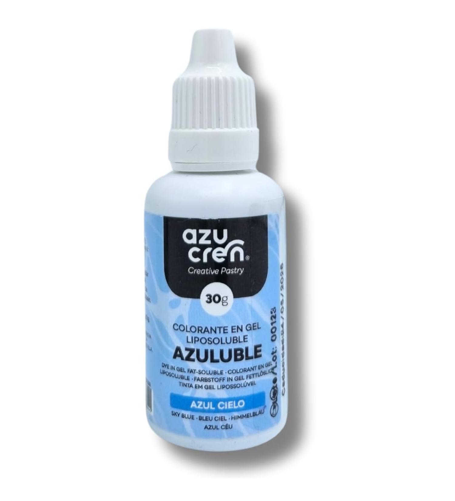 Azucren Oil Based Food Gel Colouring Sky blue Ideal for Chocolate Buttercream and Cream 30 G - Buy Online on GoSupps.com