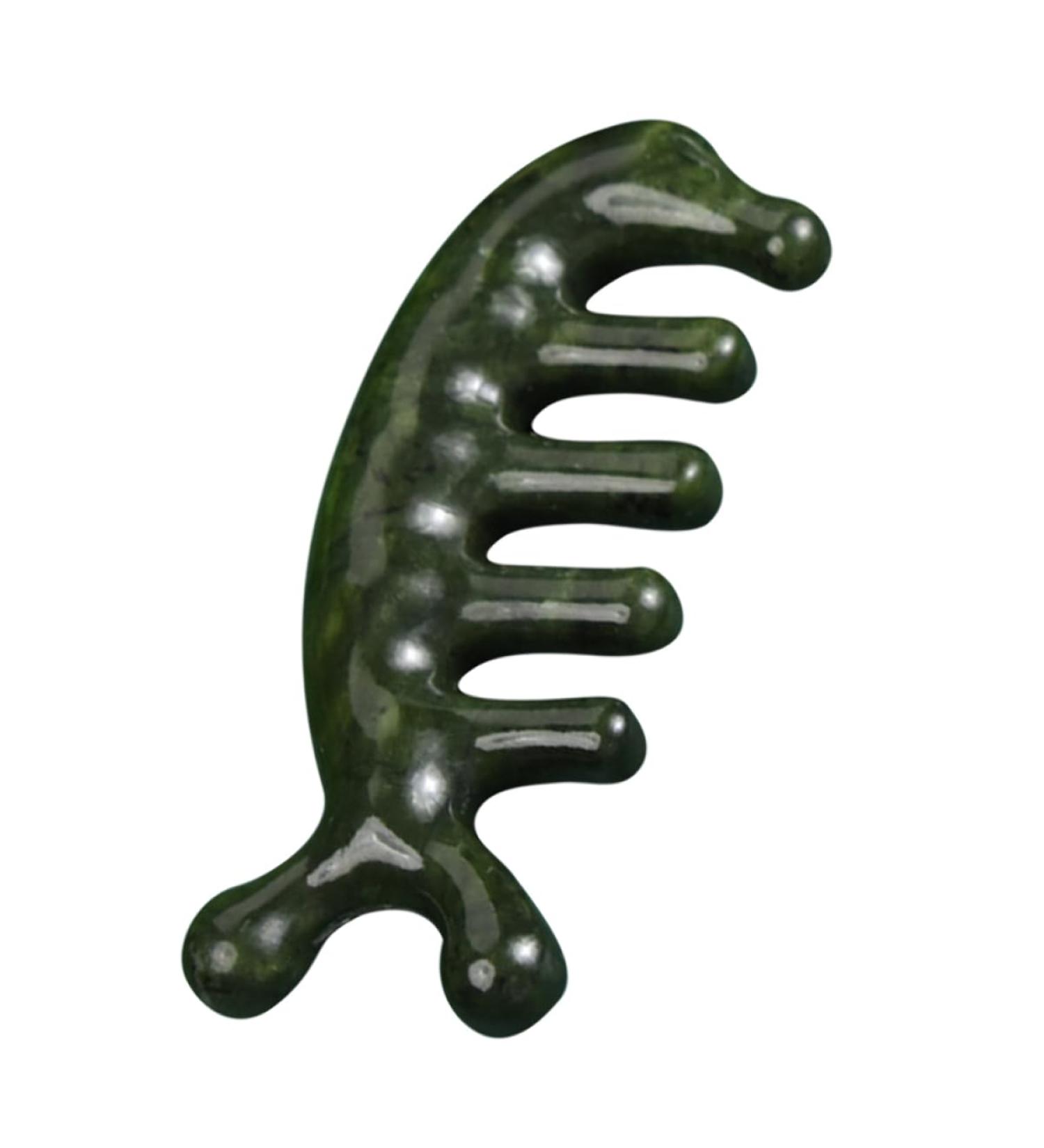 Fomiyes Jade Massage Comb | Creative Scalp & Body Massager | Handcrafted Jade Massage Tool for Relaxation - Buy Online on GoSupps.com