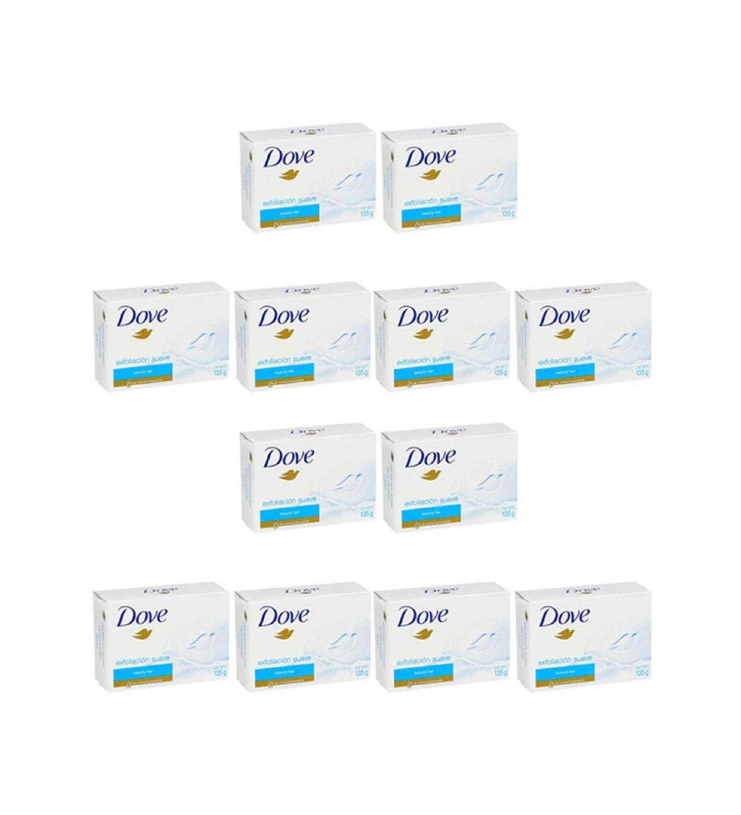 Dove Beauty Bar Soap Gentle Exfoliating Mositurizing Clean Body 4.75oz 135g (12x)